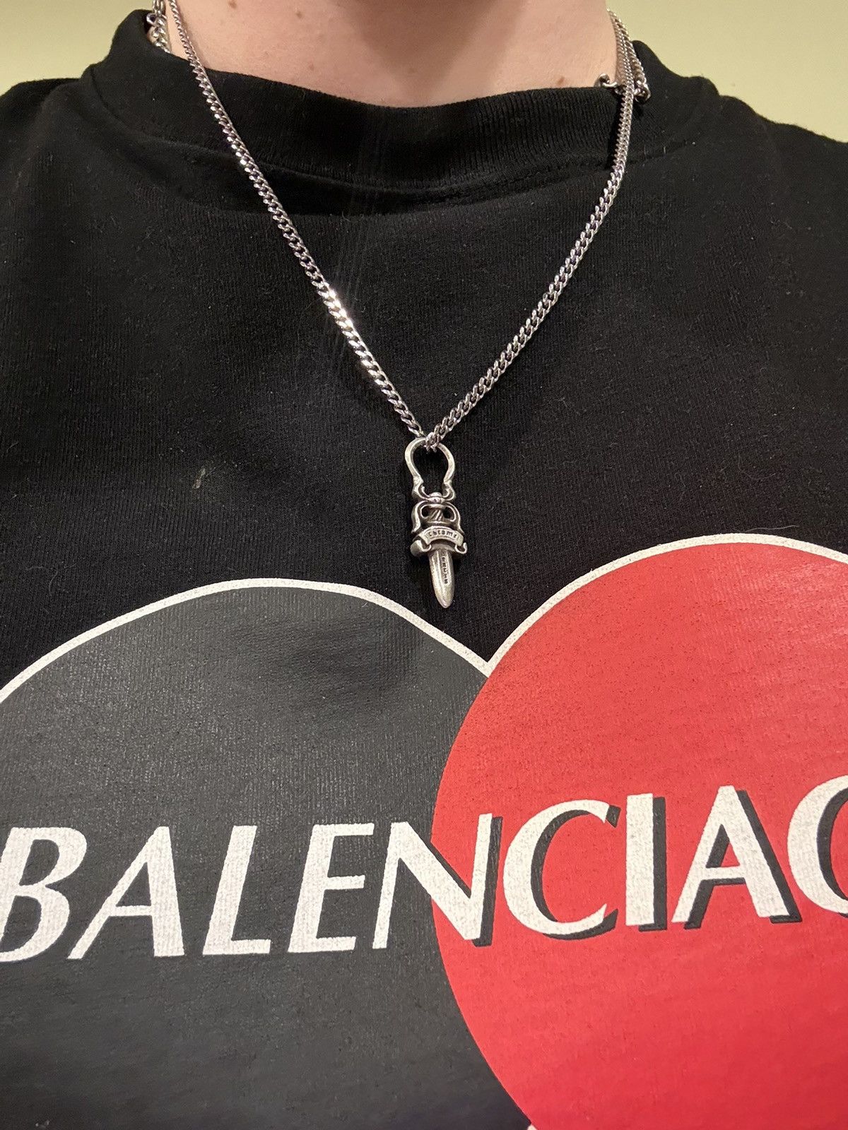 Chrome Hearts Chrome Hearts Dagger Pendant Silver Cuban Chain Necklace 925 Size ONE SIZE - 5 Thumbnail