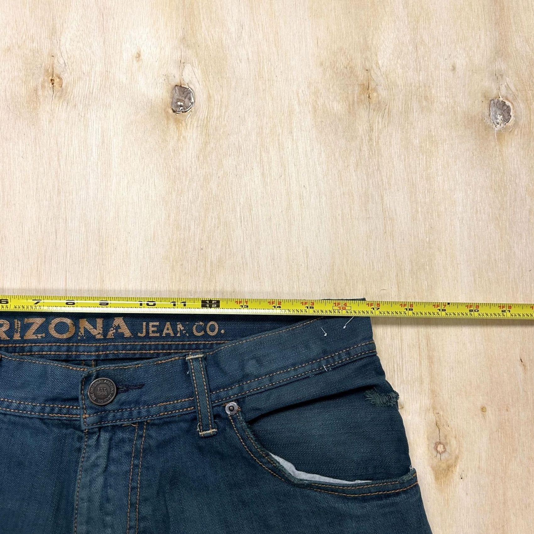 Vintage Arizona Jean Co. Mens Jeans Relaxed Fit Straight Blue Denim Medium Wash 33x30 Size US 33 - 5 Thumbnail