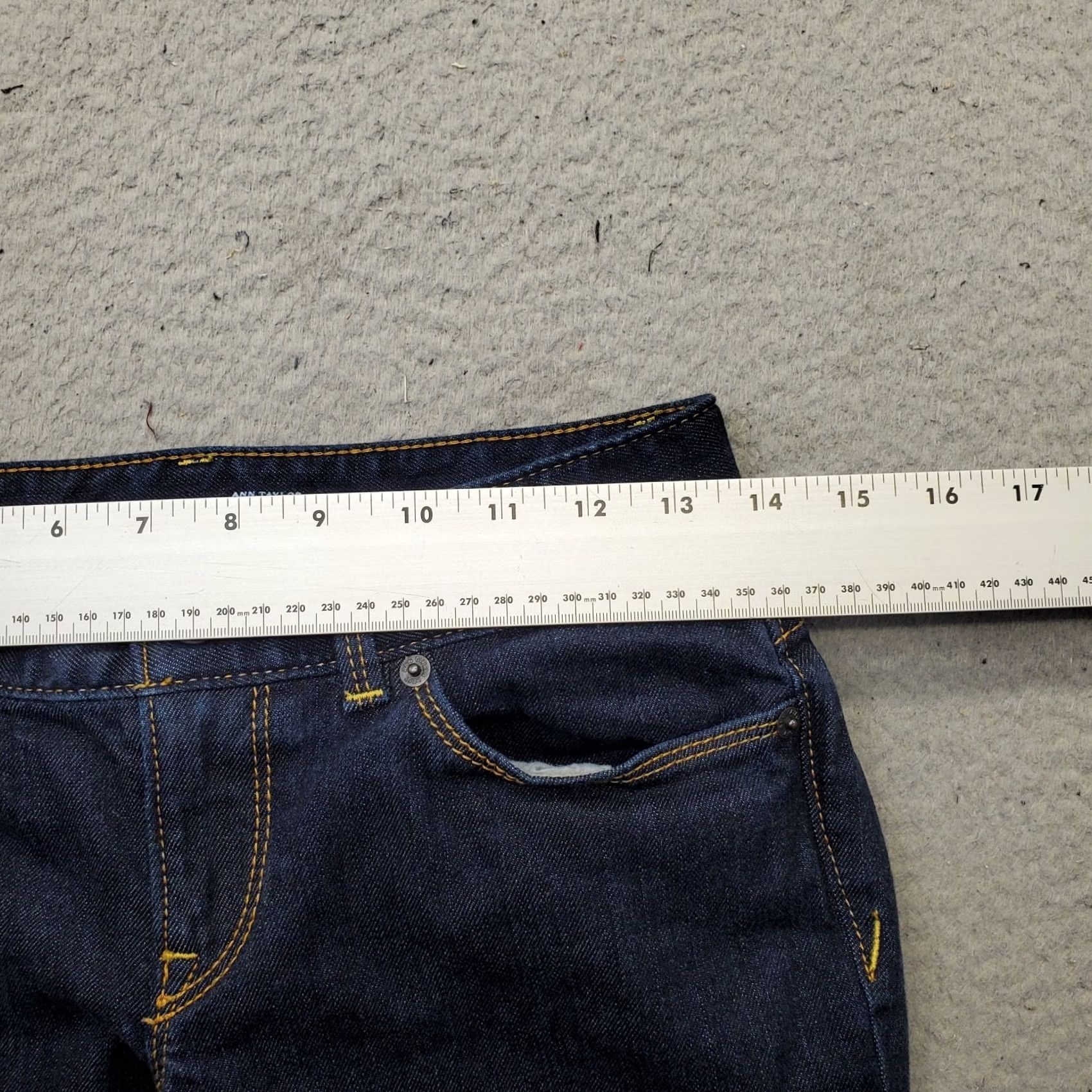 Loft LOFT Ann Taylor Jeans Women 0P Blue Denim Dark Wash Bootcut 5-Pocket Stretch Inseam 29.5" Regular Petite Womens Size 0P Size 25" / US 0 / IT 36 - 6 Thumbnail