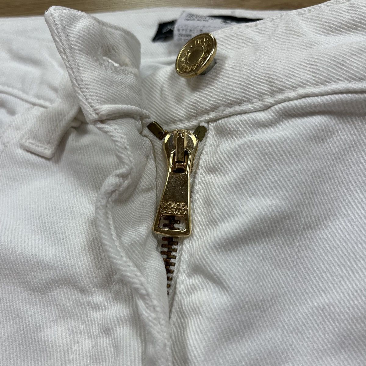 Dolce & Gabbana Dolce & Gabbana White Distressed Denim Skinny Jeans Zip Size 28" / US 6 / IT 42 - 9 Thumbnail