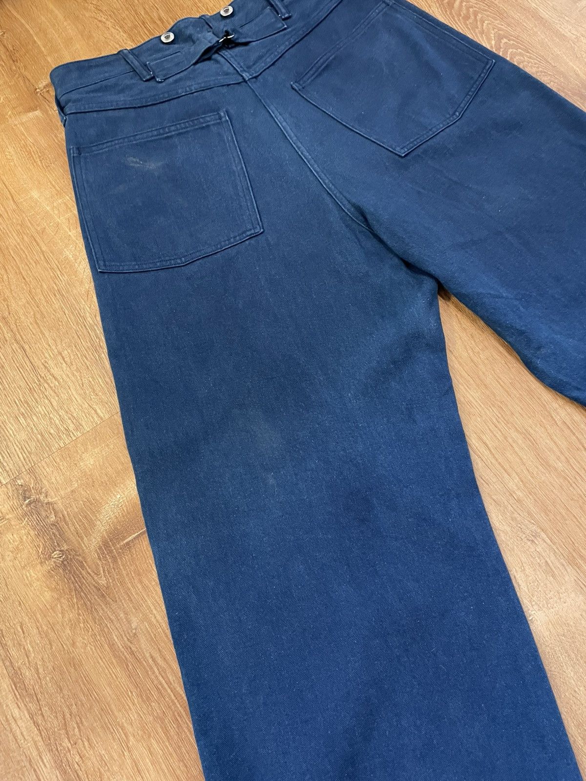 Taiga Takahashi Lot 209 Buckle-Backed Trousers in Indigo Size US 32 / EU 48 - 13 Thumbnail