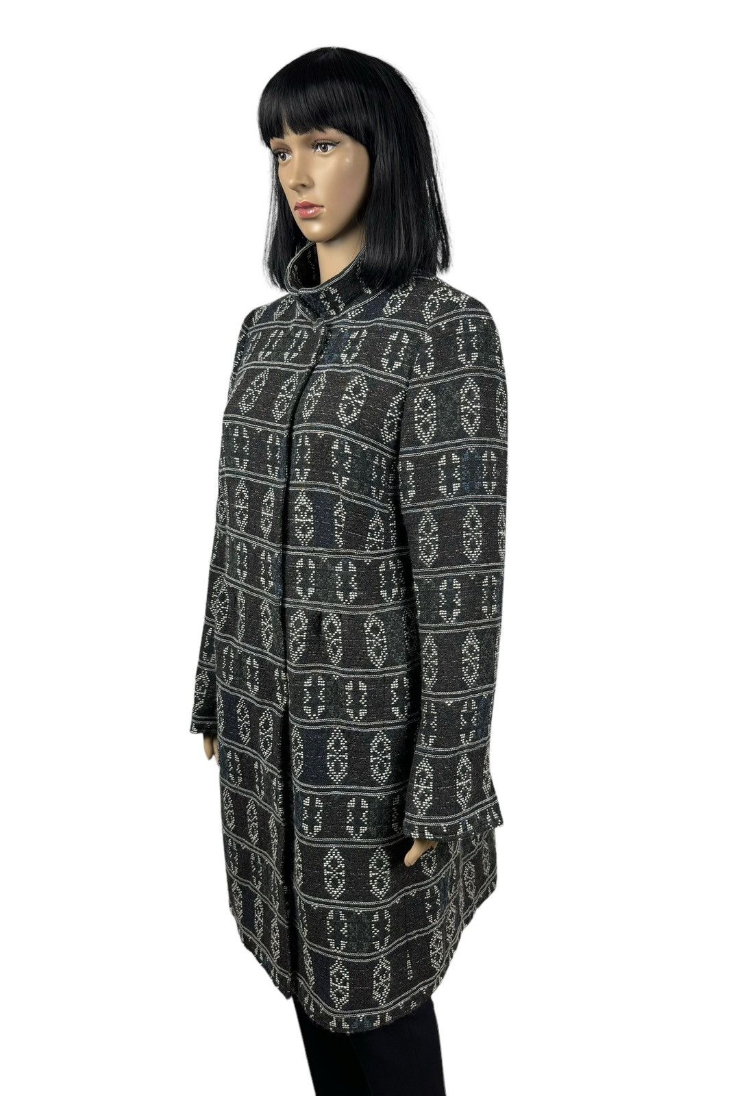 Akris Akris Punto Knit Wool-Viscose Coat Ornament Printed Size XL / US 12-14 / IT 48-50 - 7 Thumbnail