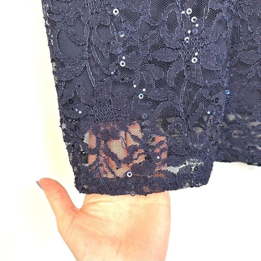 Other Jess Wright Sequin Floral Lace High Neck Dress Size 4 (UK 8) Size S / US 4 / IT 40 - 4 Thumbnail