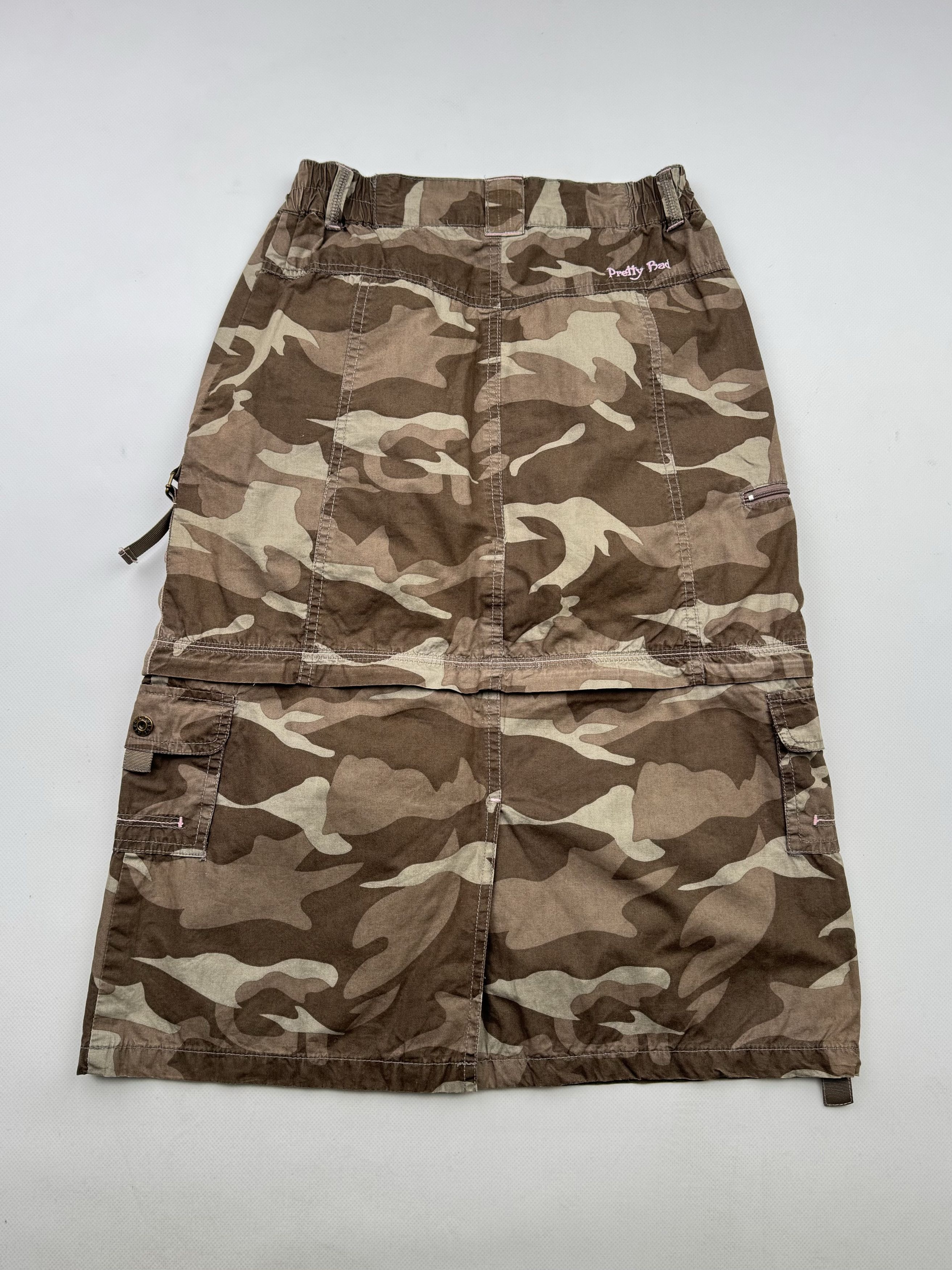 Vintage 90's Military Style Cargo Skirt With Zipped B287(V491)E2 Size 25" / US 0 / IT 36 - 9 Thumbnail