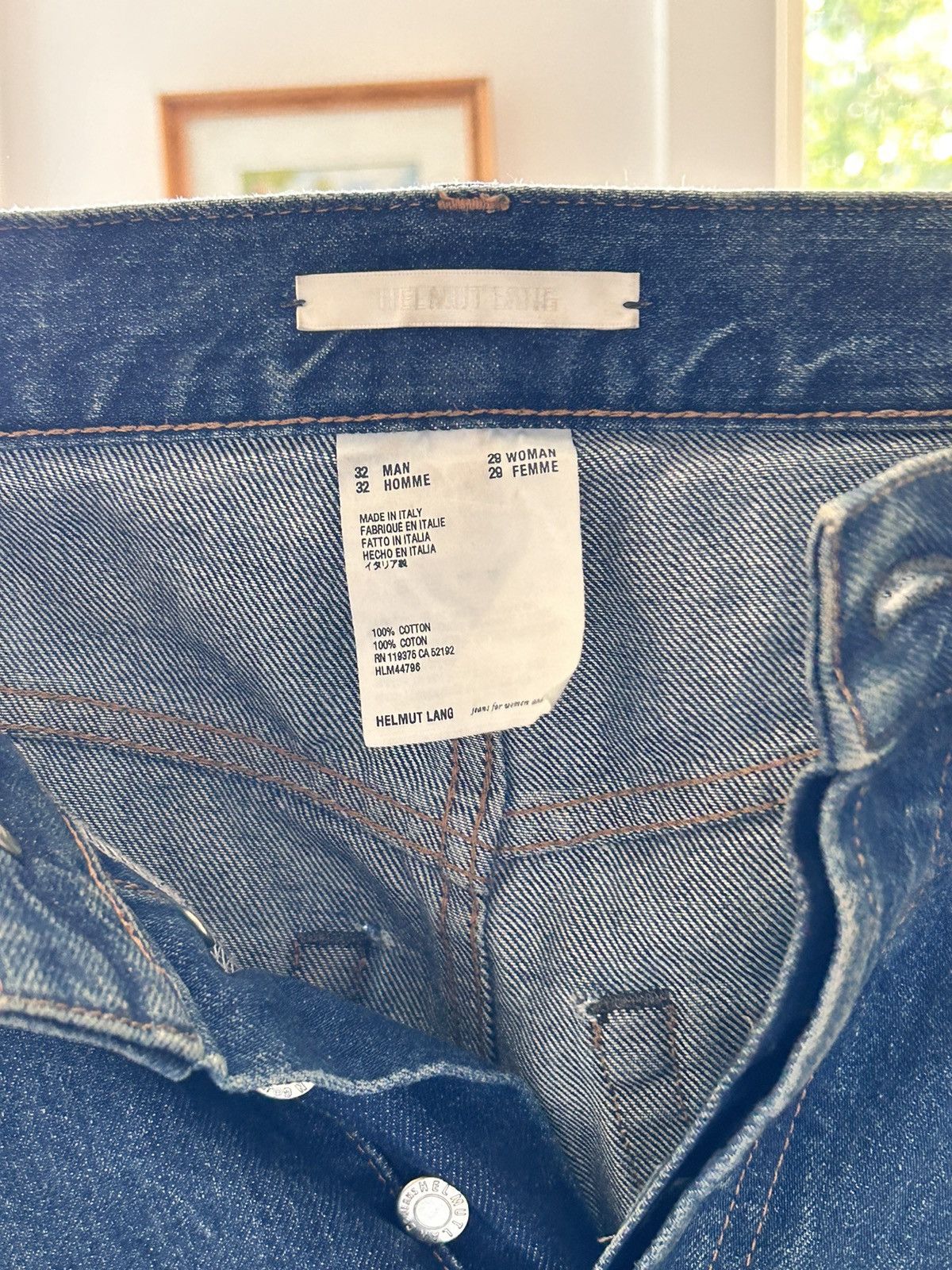 Helmut Lang Helmut Lang Unisex Blue Jeans Size US 32 / EU 48 - 2 Thumbnail