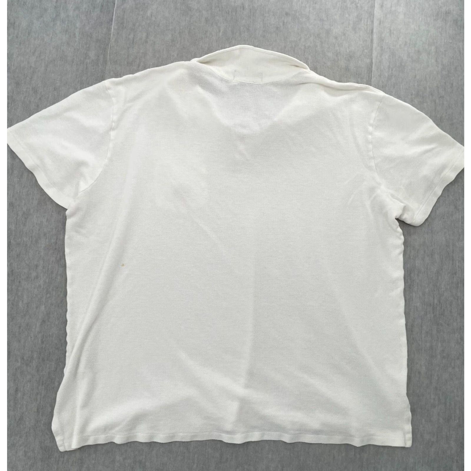 Polo Ralph Lauren Polo Ralph Lauren White Polo Shirt Adult 2XL Short Sleeve Cotton Linen Blend Casual Golf Men Size US XXL / EU 58 / 5 - 2 Thumbnail