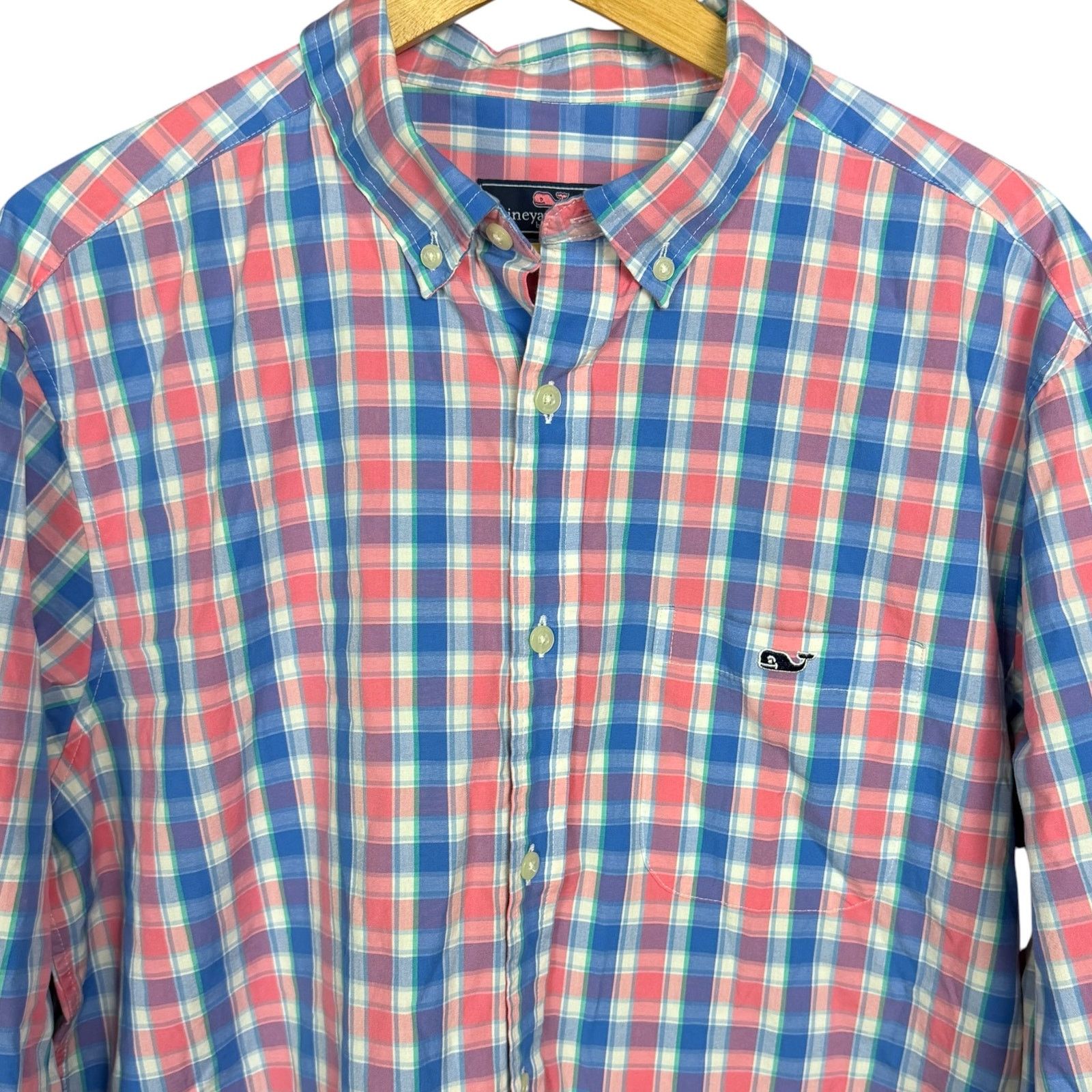 Vineyard Vines Vineyard Vines Gingham Men's Large Button Down Preppy Shirt Size US L / EU 52-54 / 3 - 3 Thumbnail