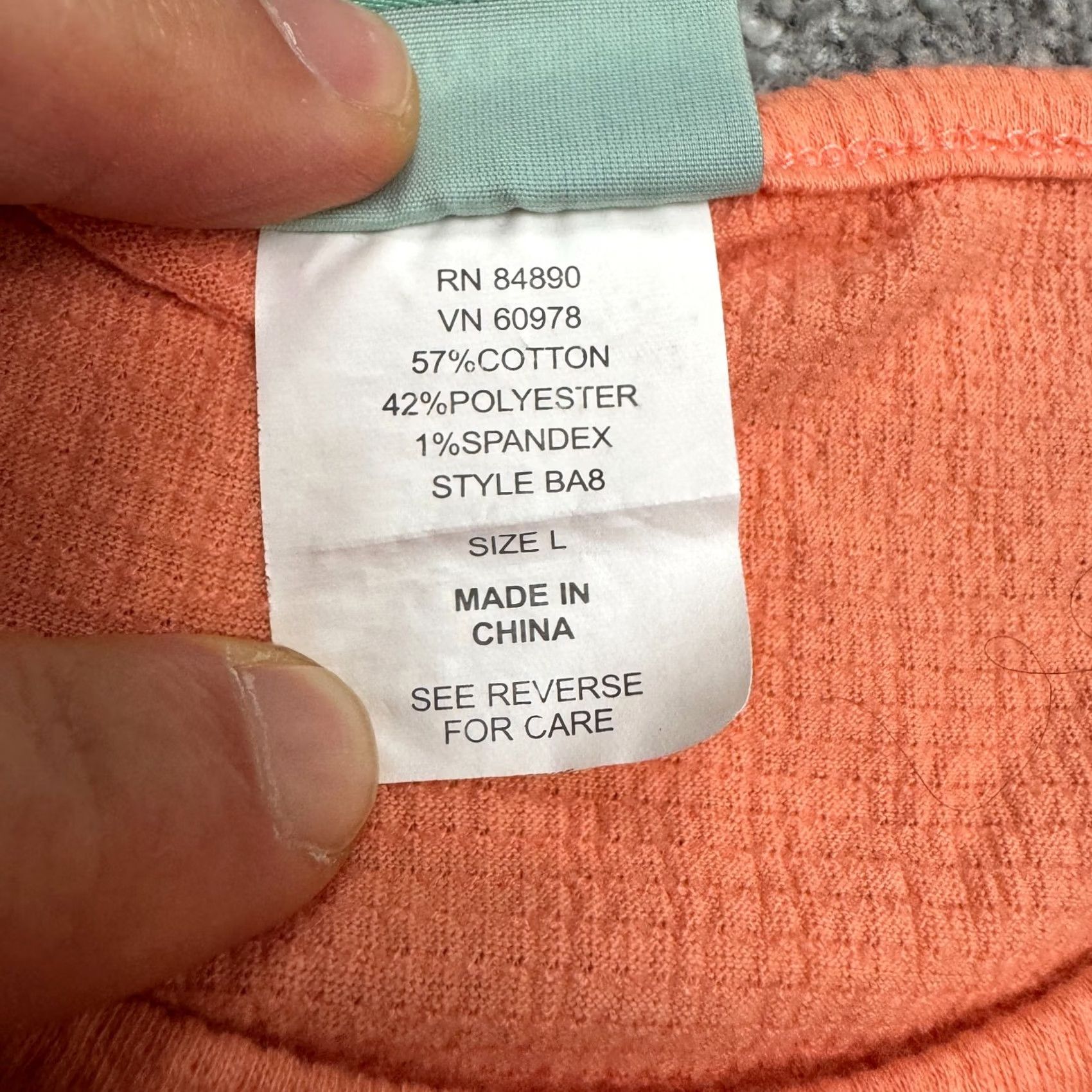 Vintage Sara Morgan Textured Basic T-Shirt Womens Large Orange Short Sleeve Crew Tee Top Size L / US 10 / IT 46 - 5 Thumbnail