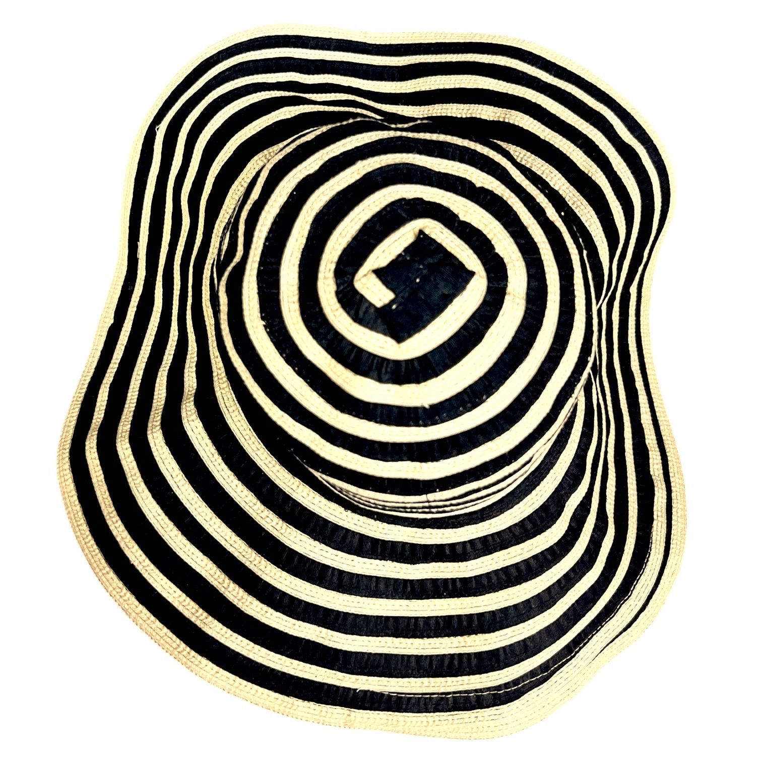 Banana Republic Women's Banana Republic Black Striped Sun Hat - Size S/M Size ONE SIZE - 2 Thumbnail
