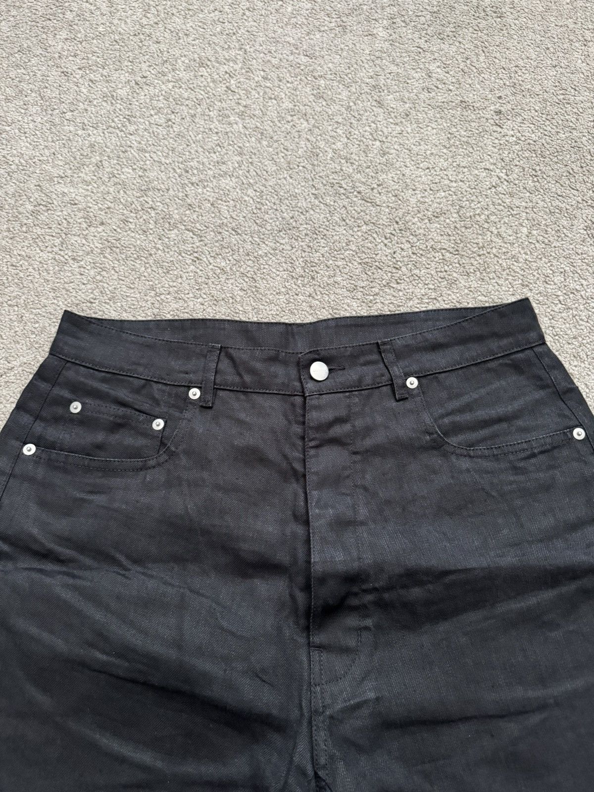 Rick Owens SS25 Rick Owens Mainline Hollywood Geth Cuttoff Linen Shorts Size US 31 - 2 Thumbnail