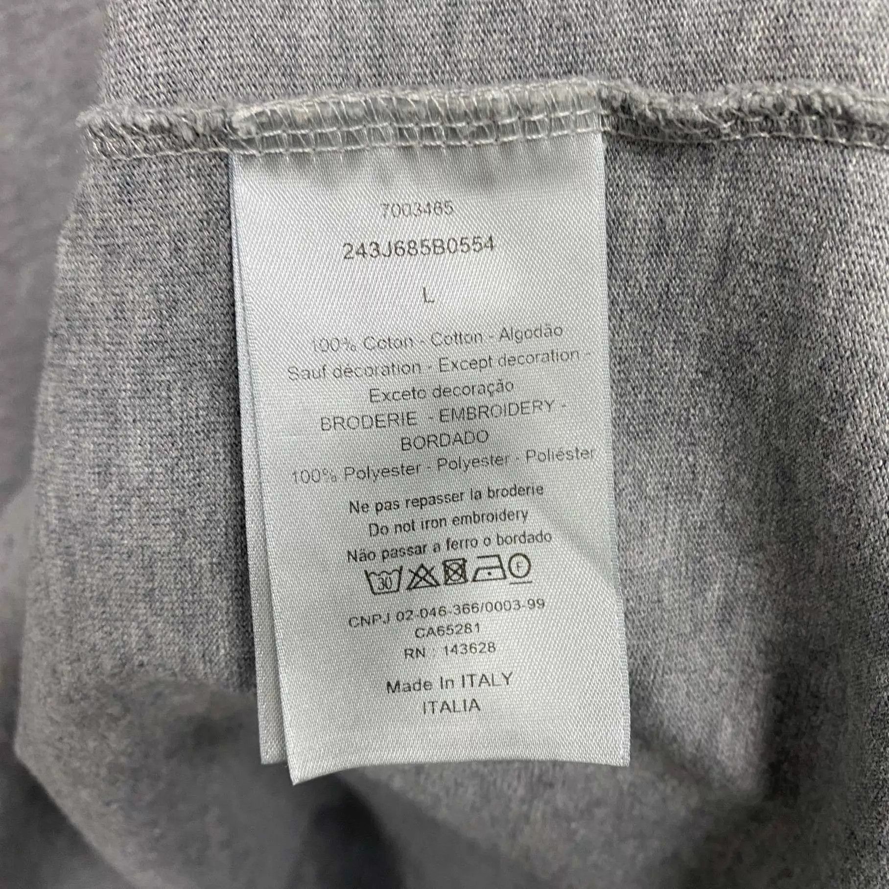 Dior Dior Classic Slogan Embroidered Logo Tee L 95 New Size L / US 10 / IT 46 - 4 Thumbnail