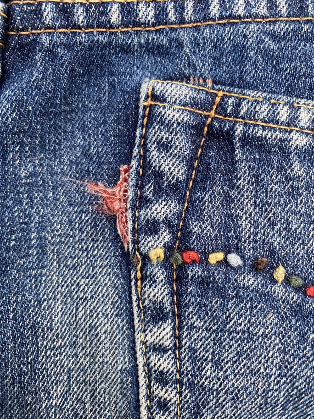 Japanese Brand × Kapital × Kapital Kountry Kapital Japan Flare Denim Blue Faded Design Size US 28 / EU 44 - 15 Thumbnail