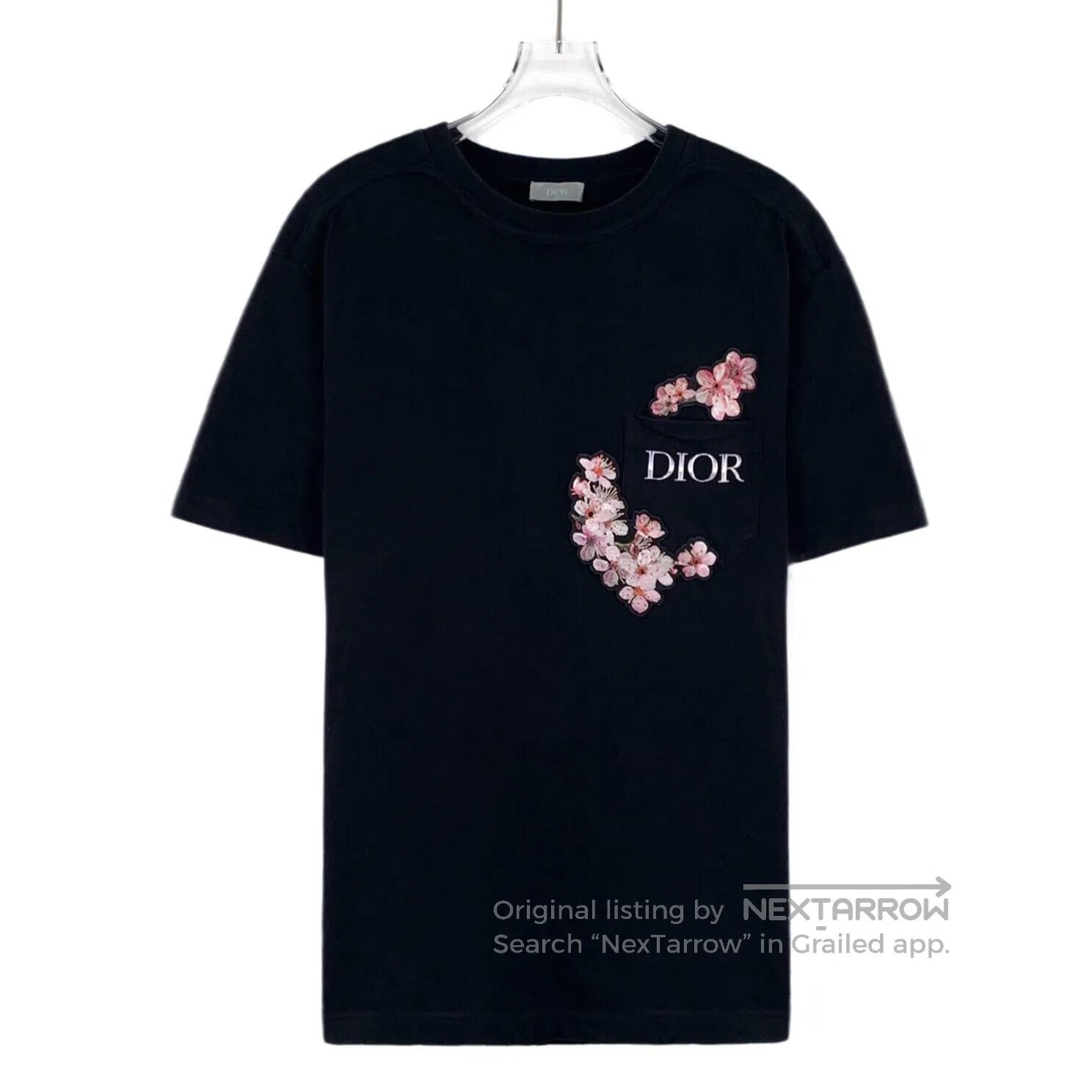 Dior Dior Black Cherry Blossom Embroidered Pocket Cotton Short Size US M / EU 48-50 / 2 - 1 Thumbnail