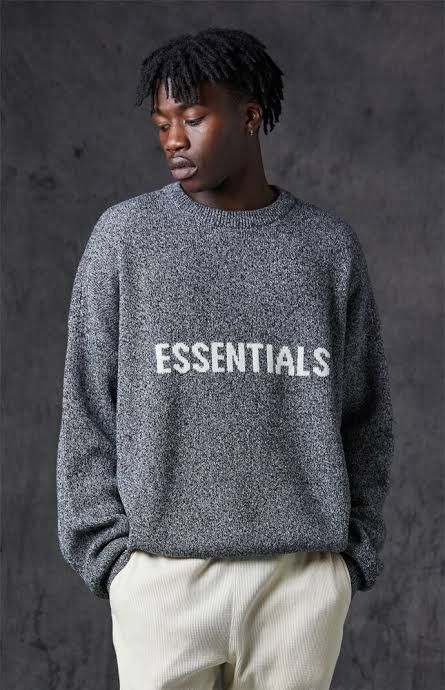 Essentials 2020 Essentials Heather Grey Knit Sweater Size US L / EU 52-54 / 3 - 5 Thumbnail