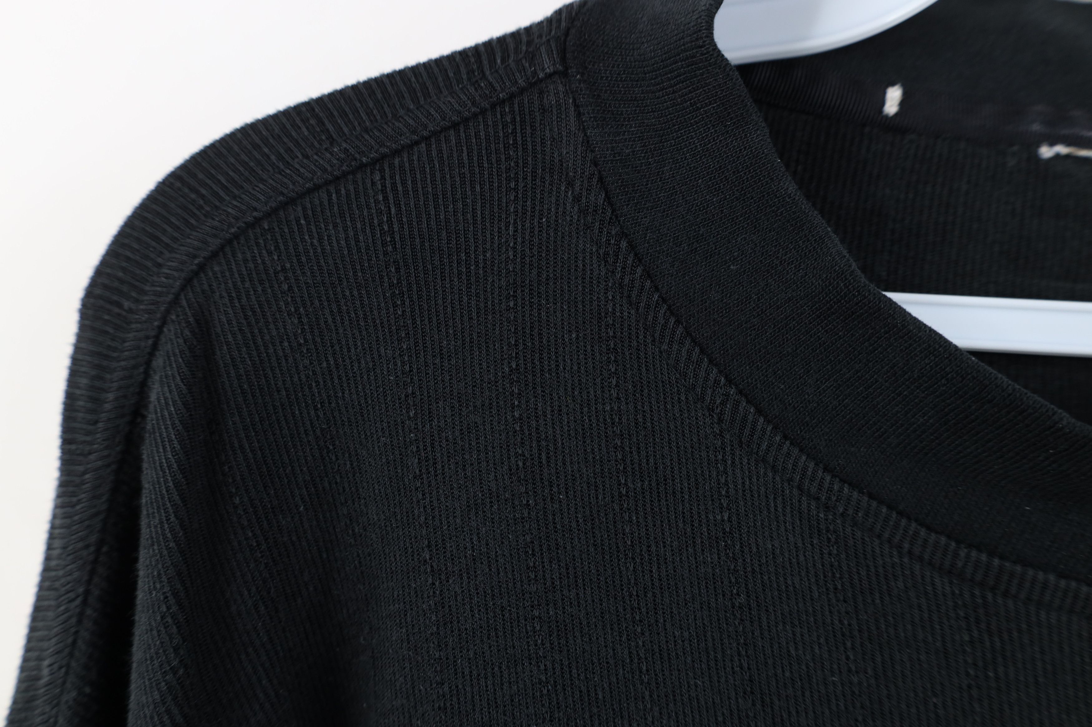 Vintage Vintage 90s Streetwear Gabardine Knit Mock Neck T-Shirt Size US XL / EU 56 / 4 - 6 Thumbnail