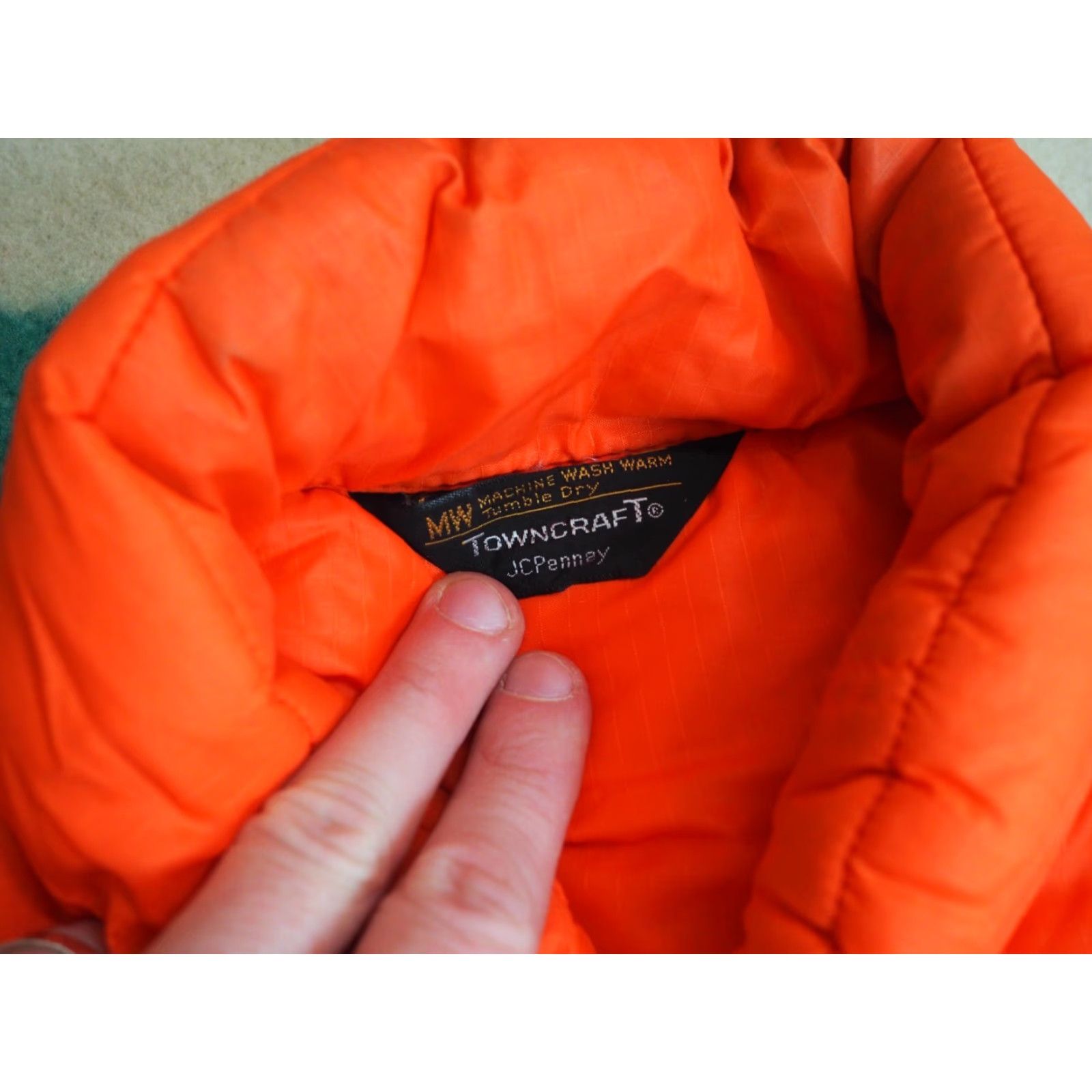 Vintage VTG Montgomery Ward Towncraft Faded Orange Talon Zip Puffer Vest Mens XL Size US XL / EU 56 / 4 - 4 Thumbnail