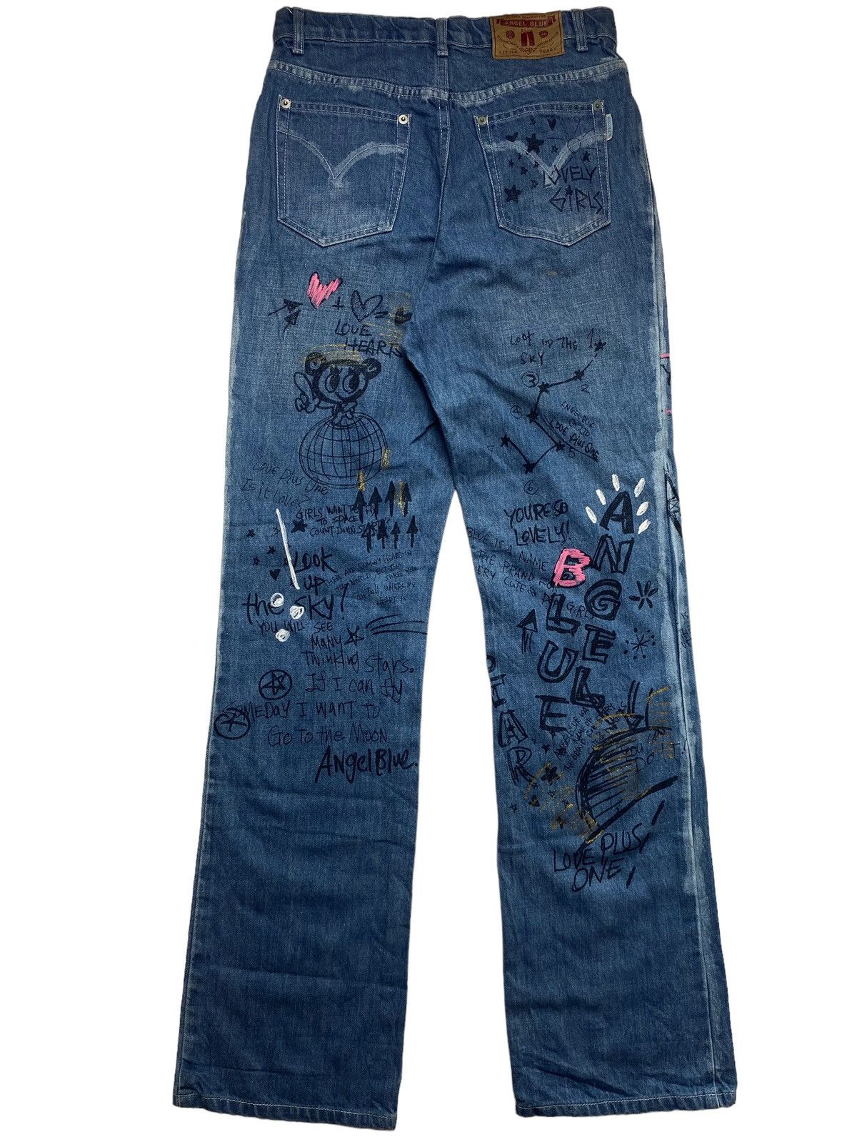 Angel Blue 1990s Angel Blue - Sketch Pen Denim Japanese Brand Size US 28 / EU 44 - 3 Thumbnail