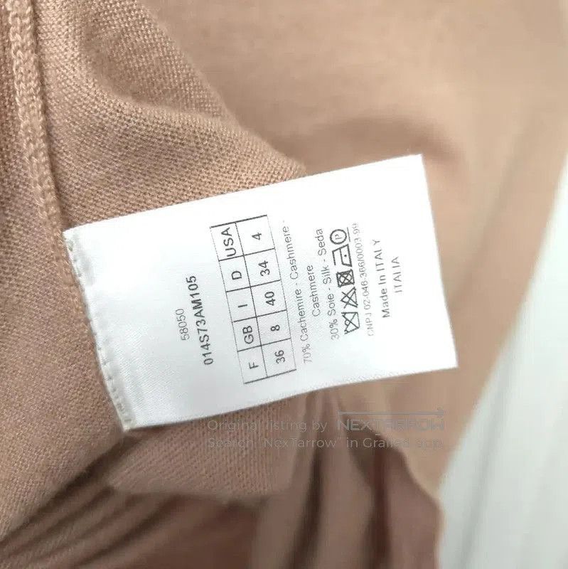 Dior Dior Nude Cashmere Short Sleeve Sweater . Size XS / US 0-2 / IT 36-38 - 5 Thumbnail