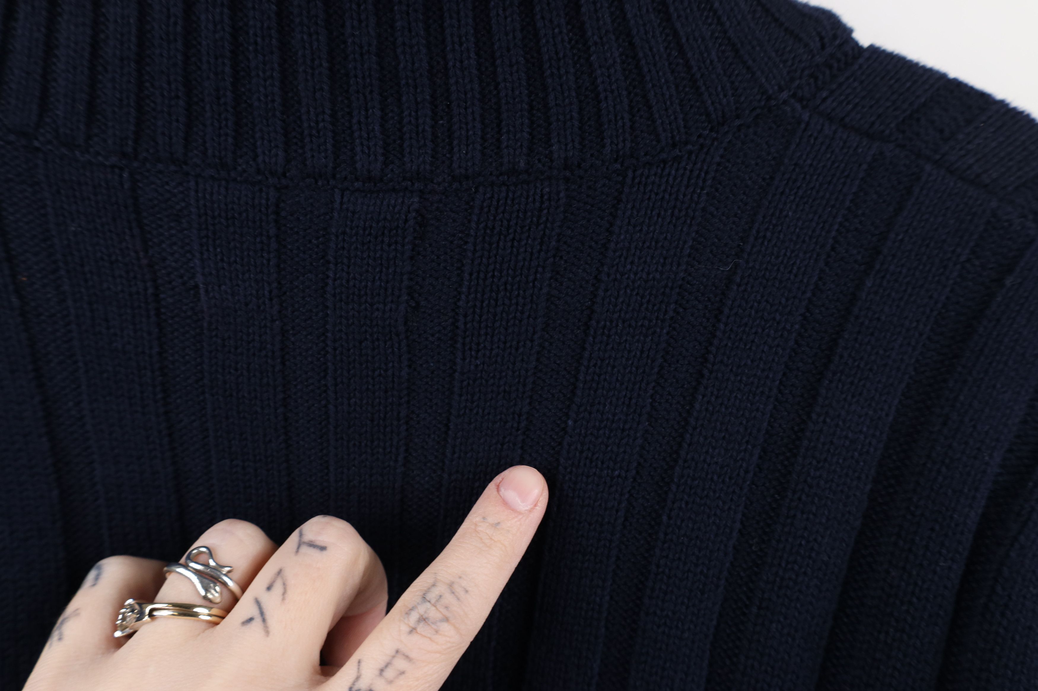 Ralph Lauren × Vintage Vintage 90s Ralph Lauren Cotton Ribbed Knit Half Zip Sweater Size S / US 4 / IT 40 - 9 Thumbnail