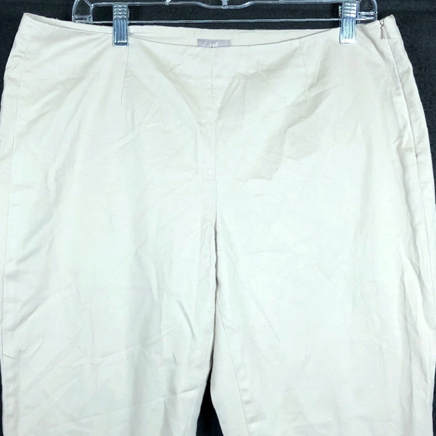 J. Jill J Jill Womens Pants Tan Petite High Rise Pull On Side Zip Ankle Stretch 12P Size 34" / US 12 / IT 48 - 2 Thumbnail