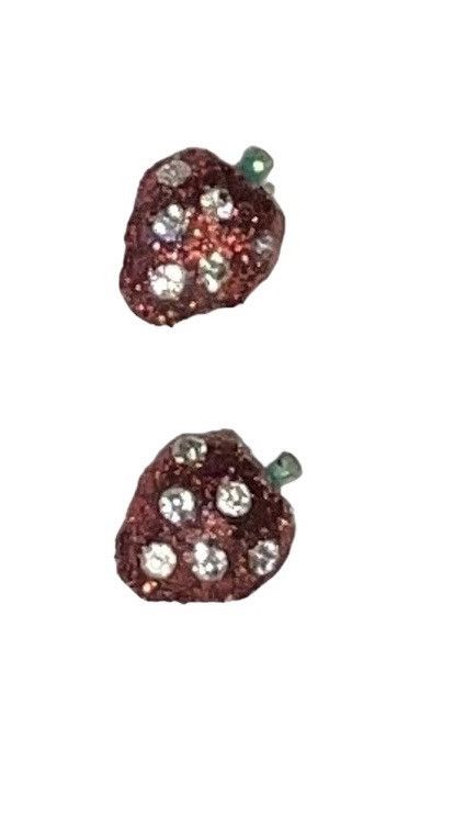 Swarovski Swarovski Crystal Mini Vibrant Strawberry Earrings Size ONE SIZE - 8 Thumbnail