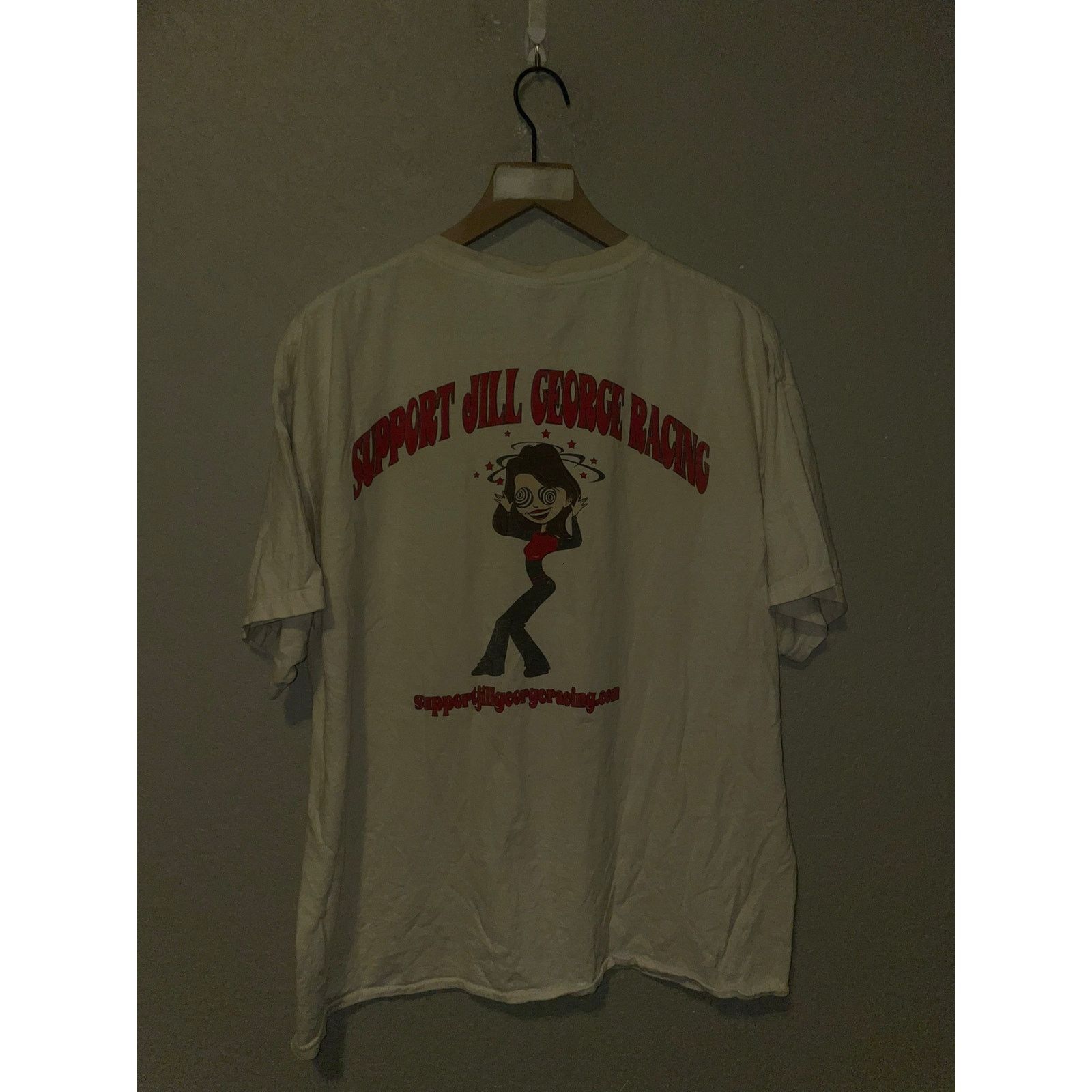 Gildan Jill George Shirt Fan Club Racing Signed Graphic Tee Vintage Size US XL / EU 56 / 4 - 7 Thumbnail