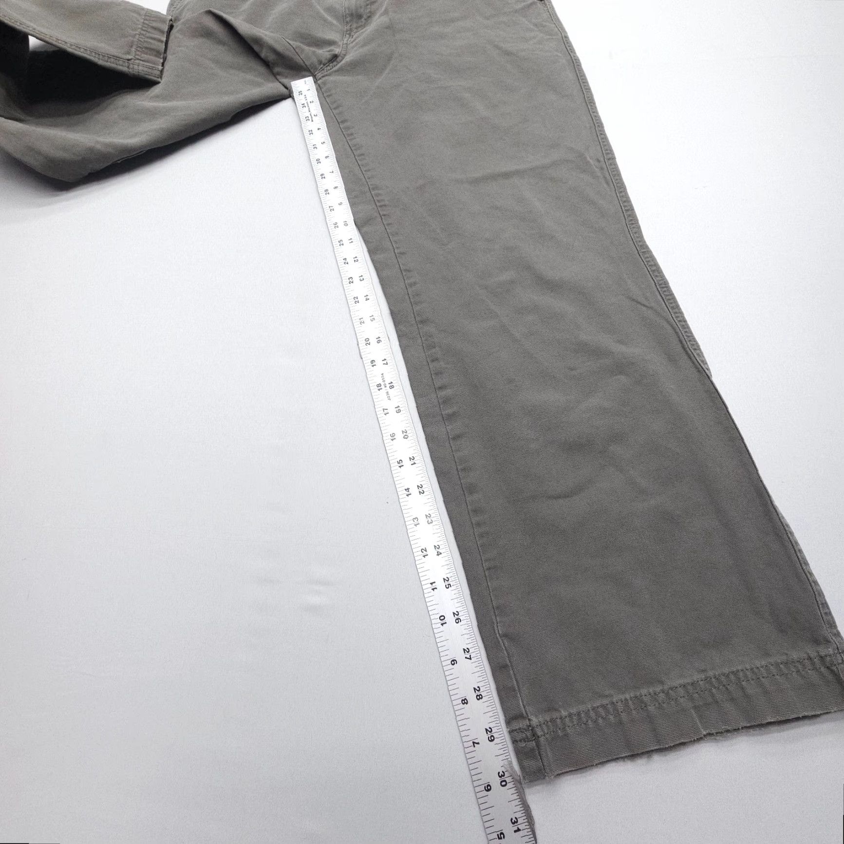 Vintage Columbia Pants Mens 36x30 Inseam Green Canvas Utility Straight Front Work Casual Travel 90s Theme American Size US 36 / EU 52 - 4 Thumbnail