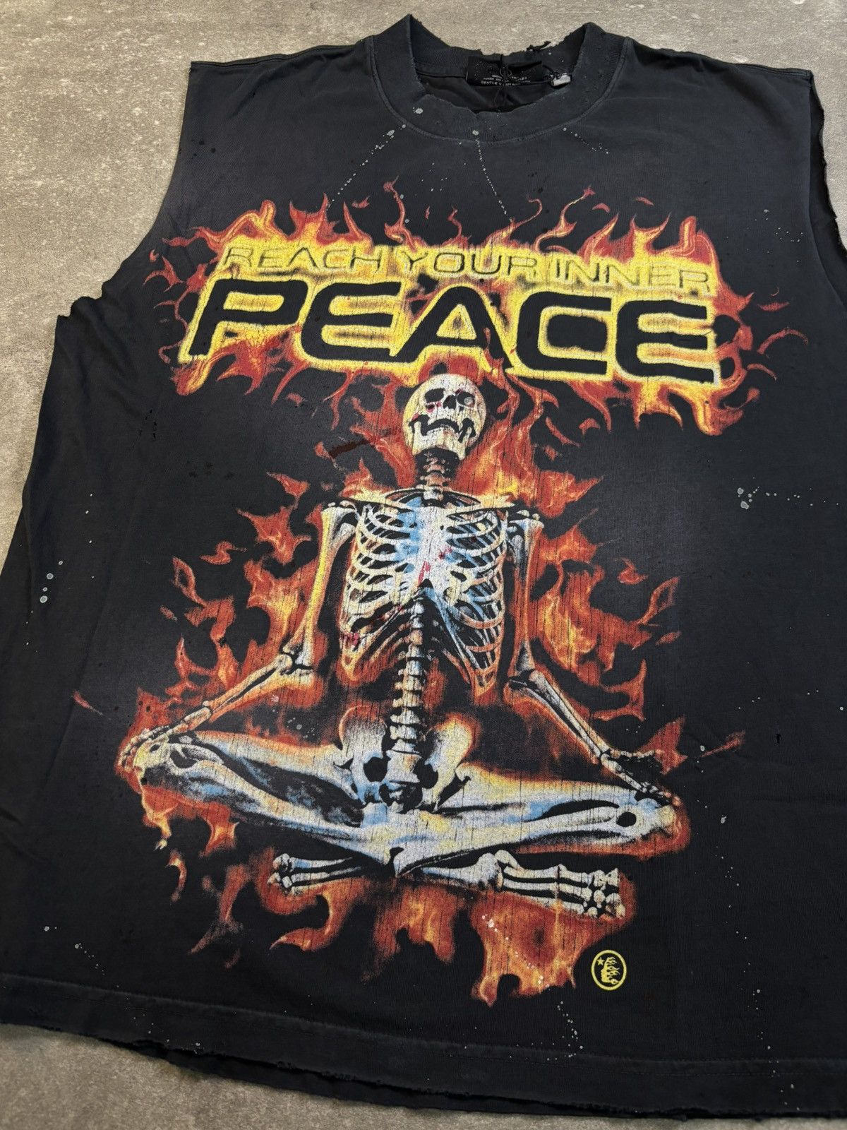 HELLSTAR Hellstar Inner Peace Skeleton Sleeveless T-Shirt, Black Size US S / EU 44-46 / 1 - 3 Thumbnail