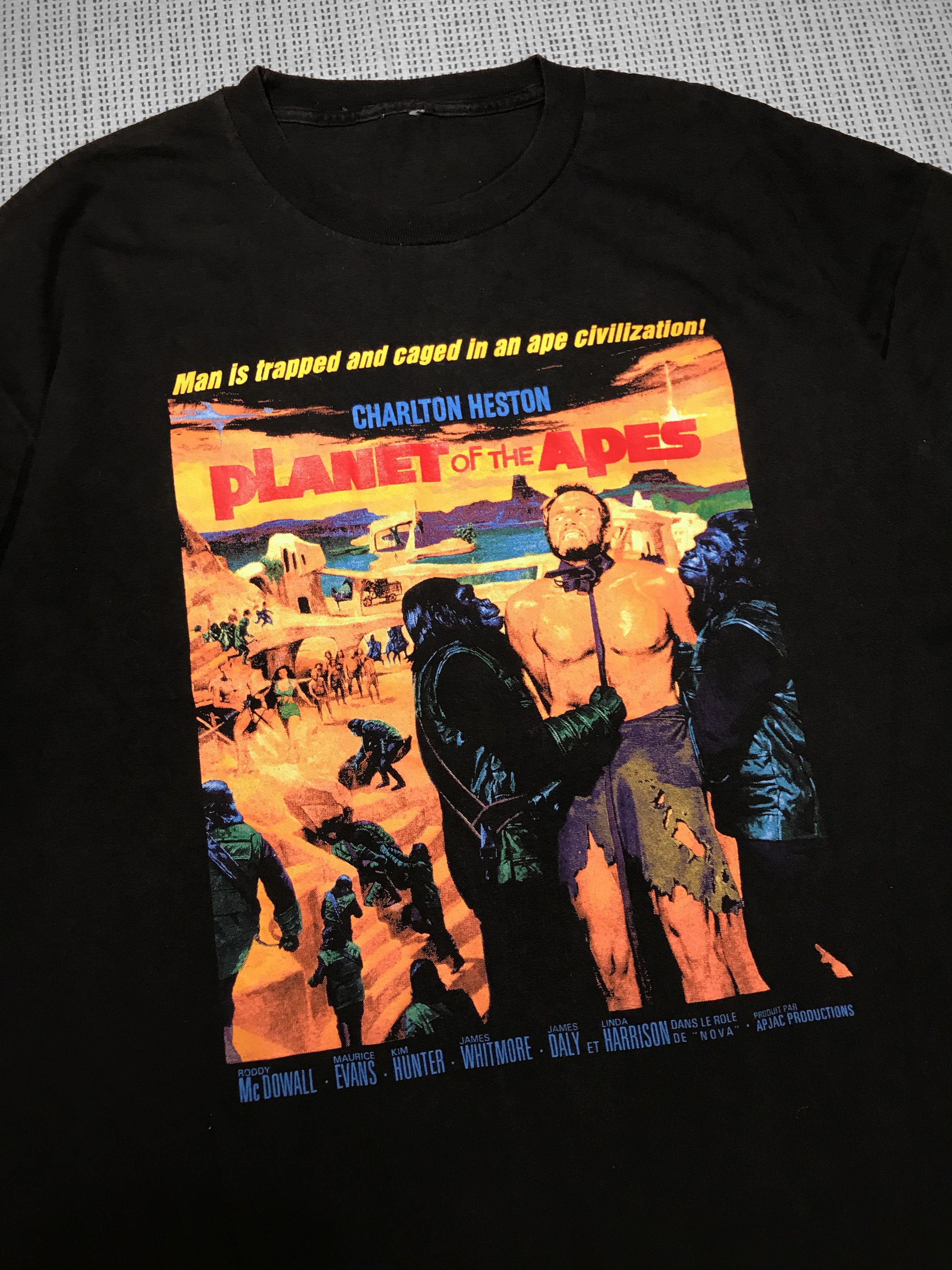 Fruit Of The Loom Vintage 90s T-shirt *RARE* ‘Planet of the Apes’ (XL) Size US XL / EU 56 / 4 - 3 Thumbnail
