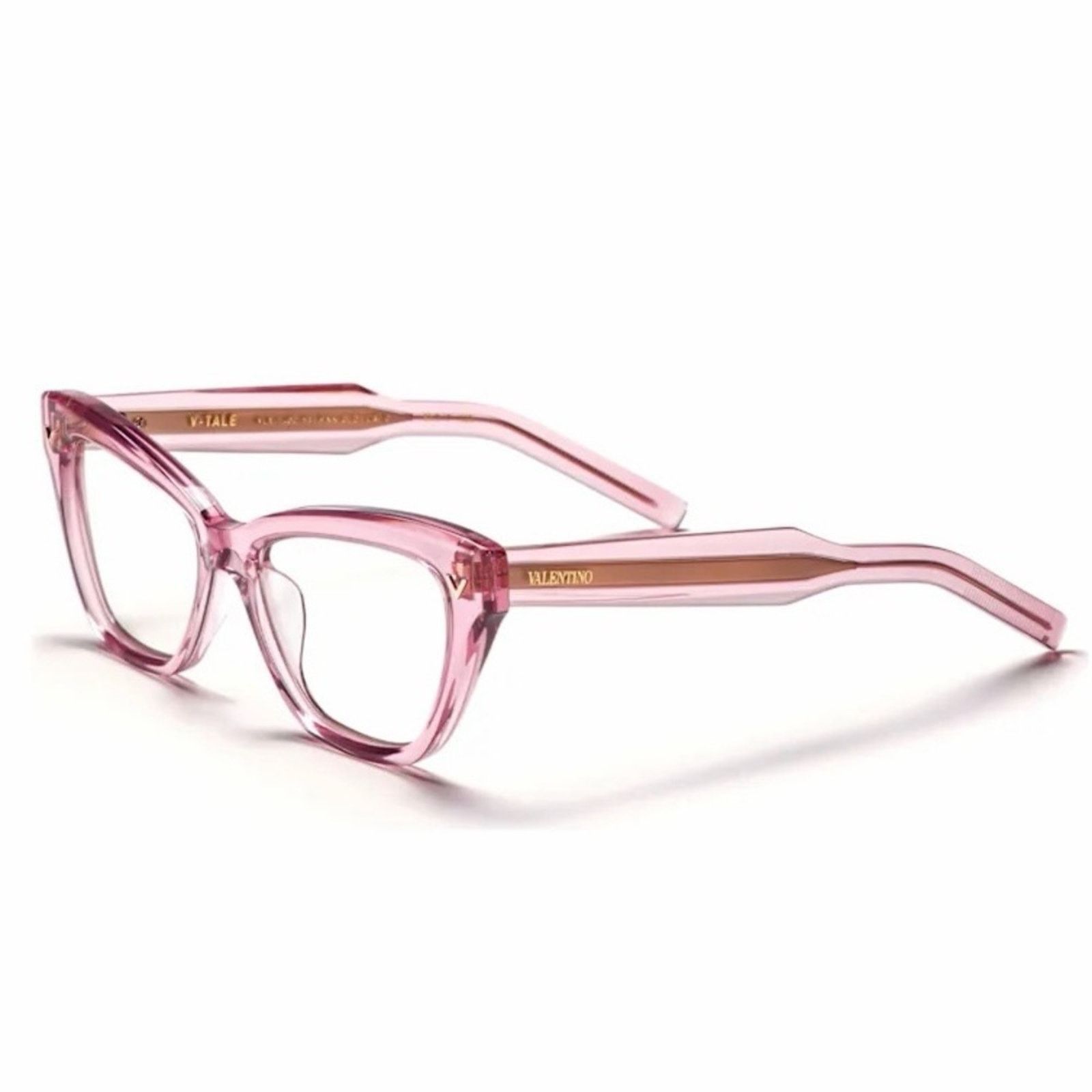 Valentino New! Valentino TALE VLX 140C, Pink Cat-Eyeglasses, Authentic Size ONE SIZE - 3 Thumbnail