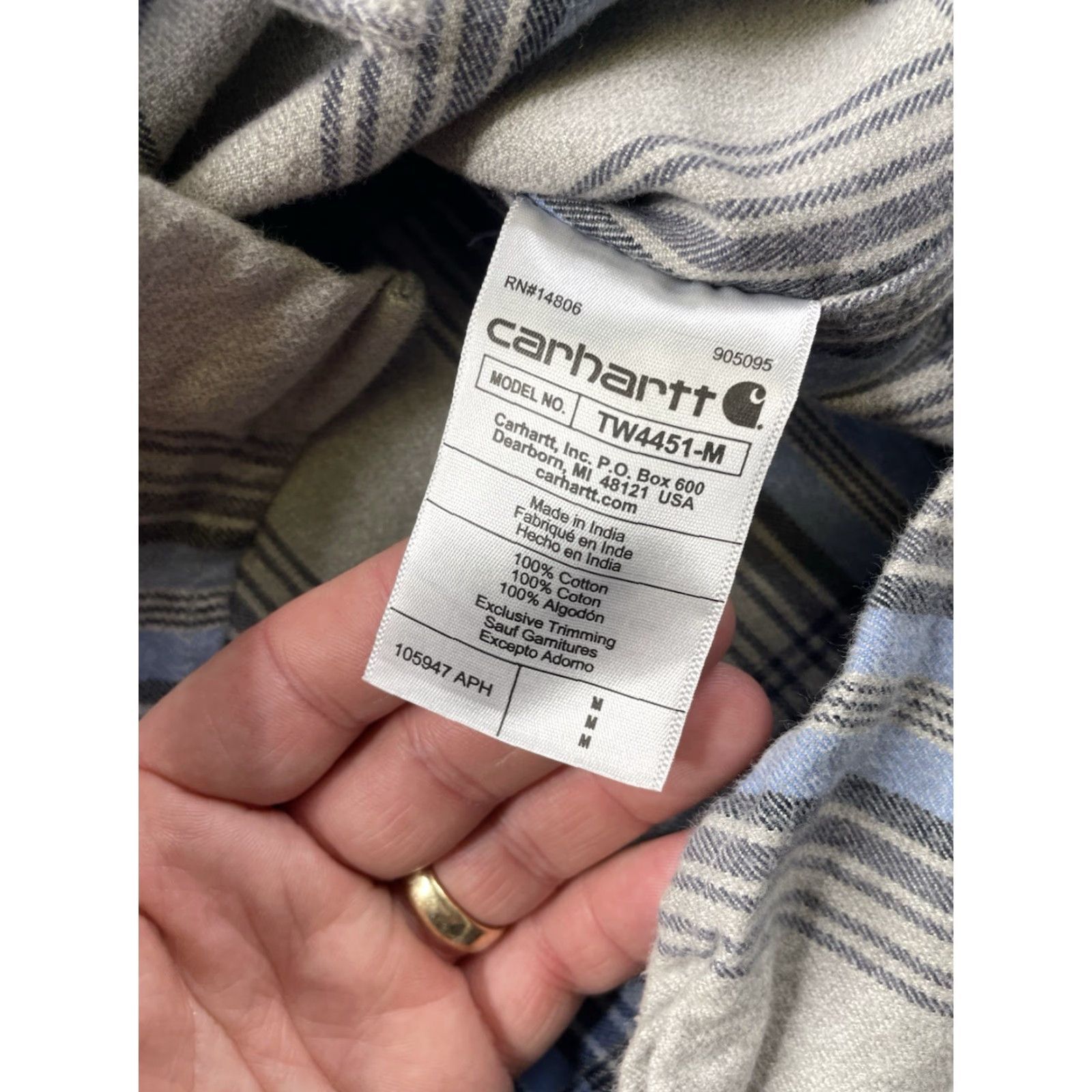 Carhartt Carhartt Shirt Plaid Men Medium M Heavyweight Flannel Long Sleeve Button-Up Pockets Multicolor 105947 Size US M / EU 48-50 / 2 - 7 Thumbnail