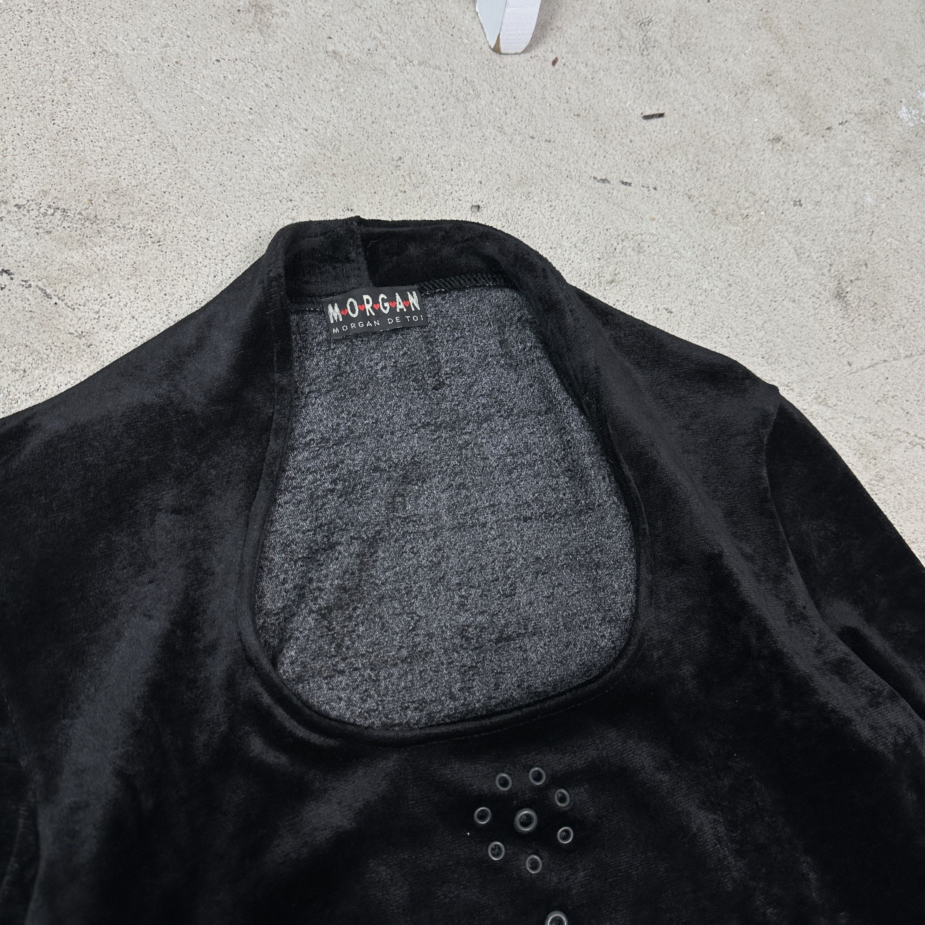 Vintage Vintage Avant Garde Fitted Morgan Velvet Eyelets Top 00s Size M / US 6-8 / IT 42-44 - 5 Thumbnail