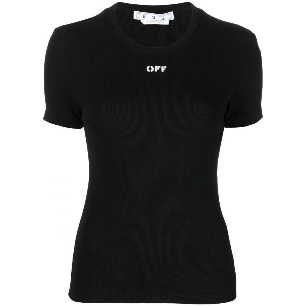 Off-White o1gr1nt0325 Off Stamp Rib Basic T-Shirt in Black Size XL / US 12-14 / IT 48-50 - 1 Thumbnail