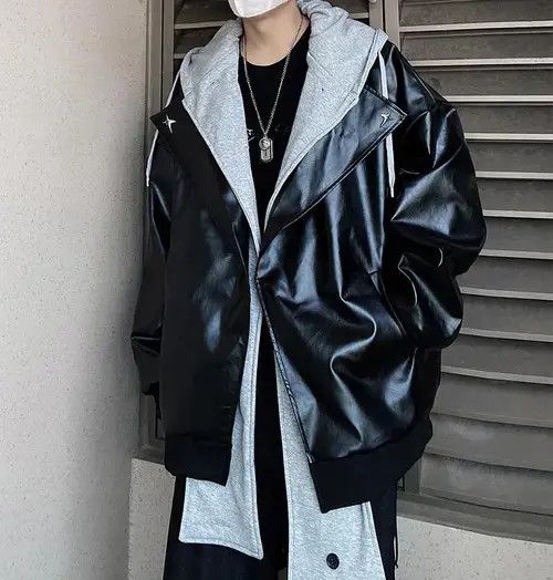 Other Himejima x eko Black Faux Glossy Leather Coat Size US M / EU 48-50 / 2 - 6 Thumbnail