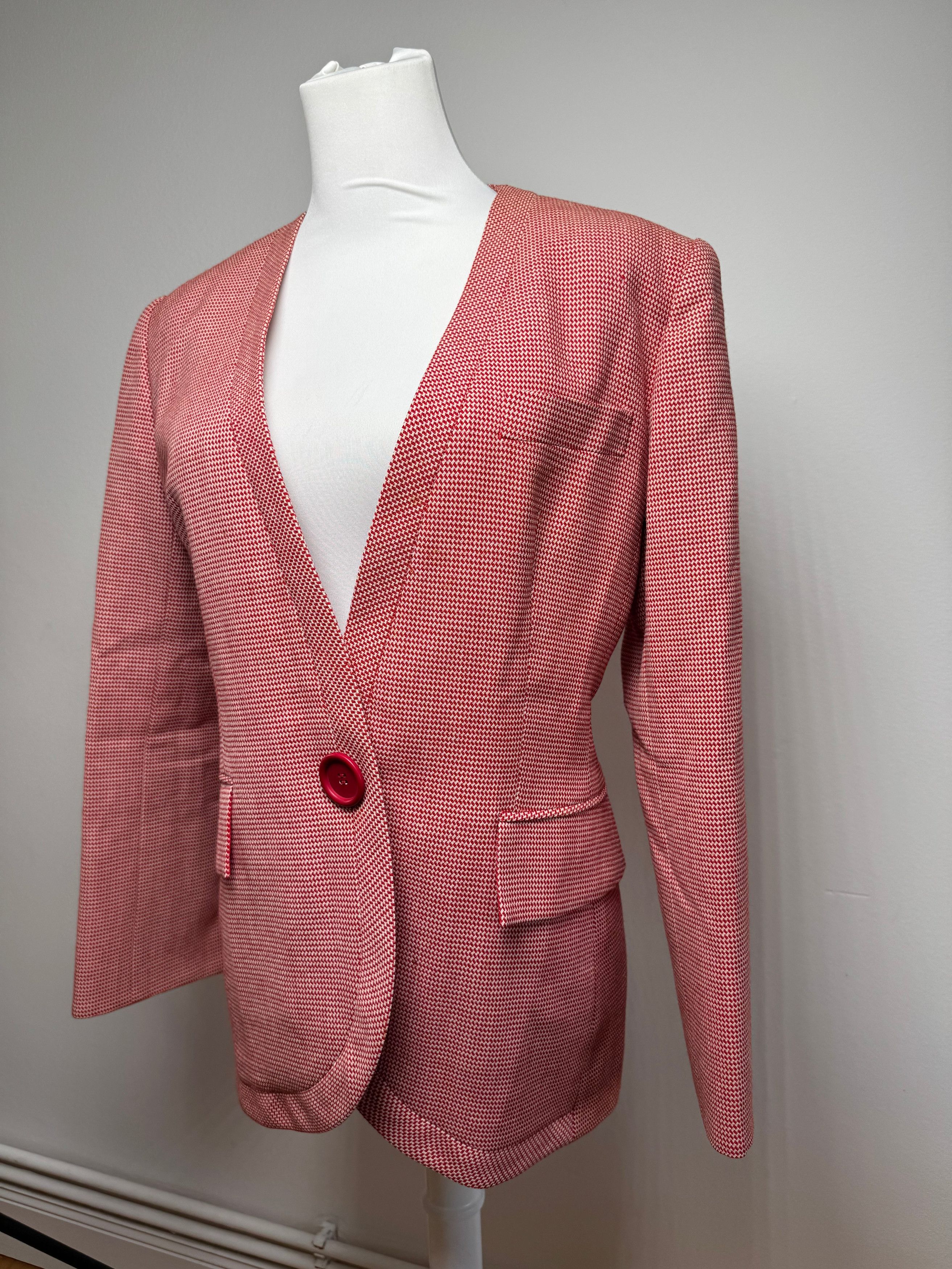 Dior Vintage Trenchcoat Blazer red white L Size L / US 10 / IT 46 - 1 Thumbnail