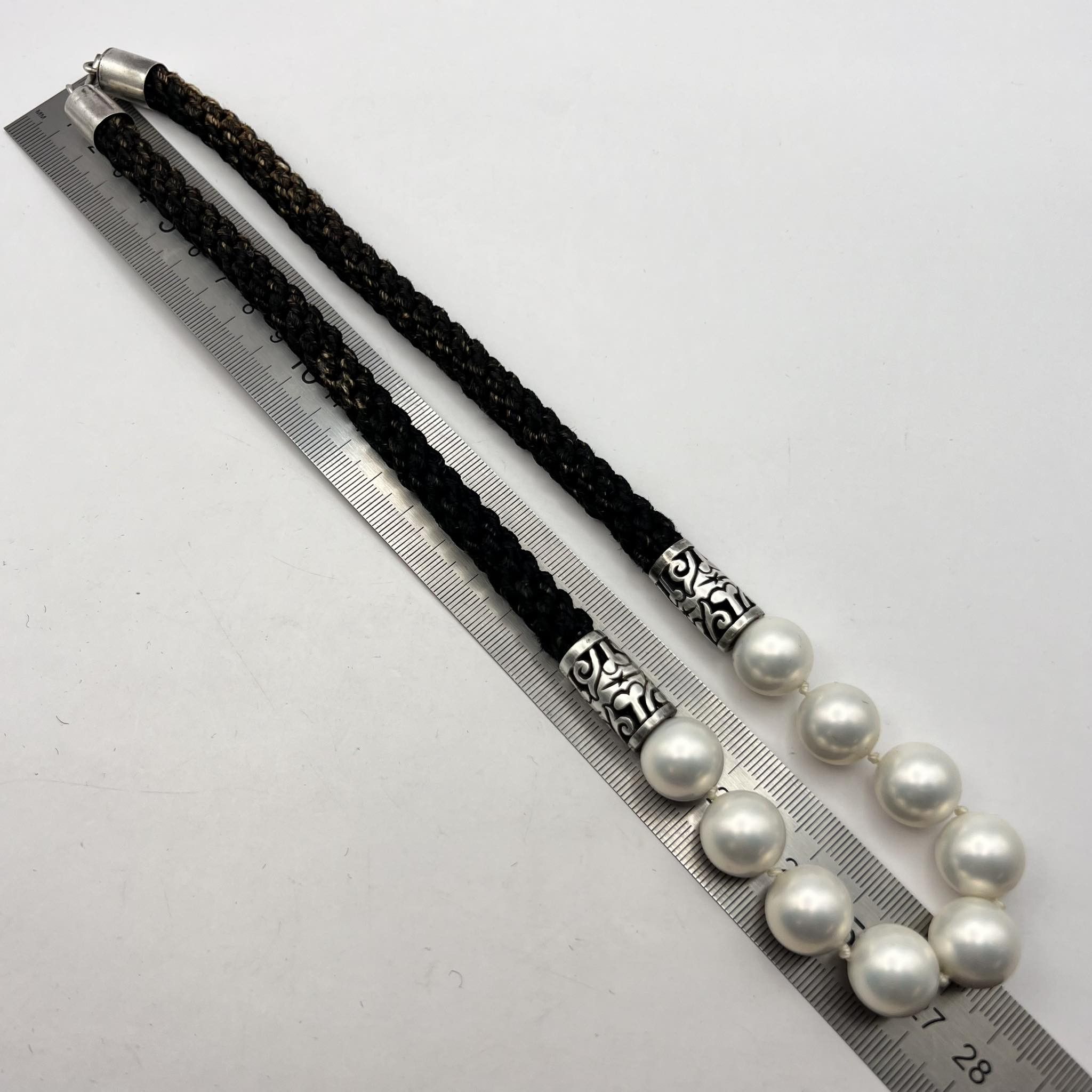 Vintage Vintage Jewelry Necklace Lace Sterling Silver 925 Pearls Size ONE SIZE - 3 Thumbnail