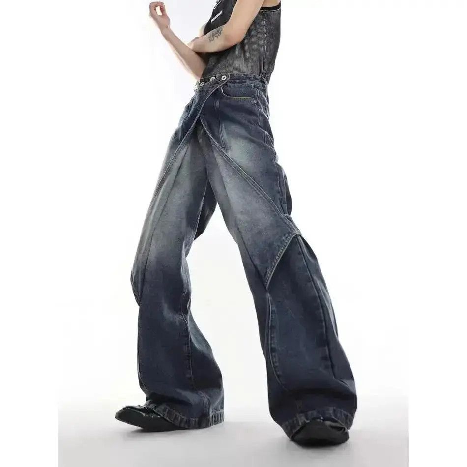 Japanese Brand Niche Crop Design Variable Flare Jeans Size US 30 / EU 46 - 4 Thumbnail
