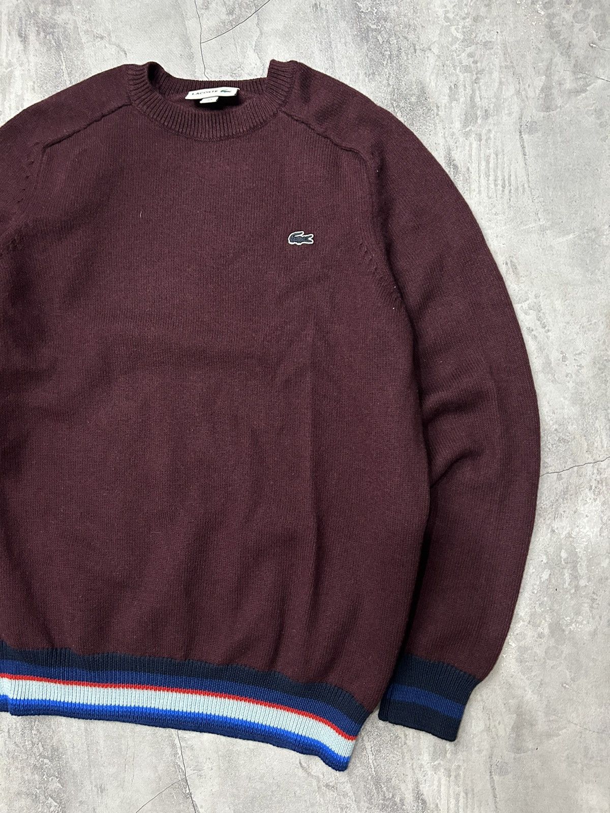 Lacoste × Vintage Vintage Knit Lacoste wool Golf Sweatshirt Oldmoney Size US L / EU 52-54 / 3 - 2 Thumbnail