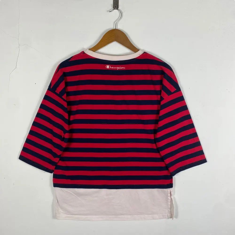 Champion × Ne-Net CHAMPION x NE-NET Small Logo Striped Women Long Sleeve Tee Size M / US 6-8 / IT 42-44 - 4 Thumbnail