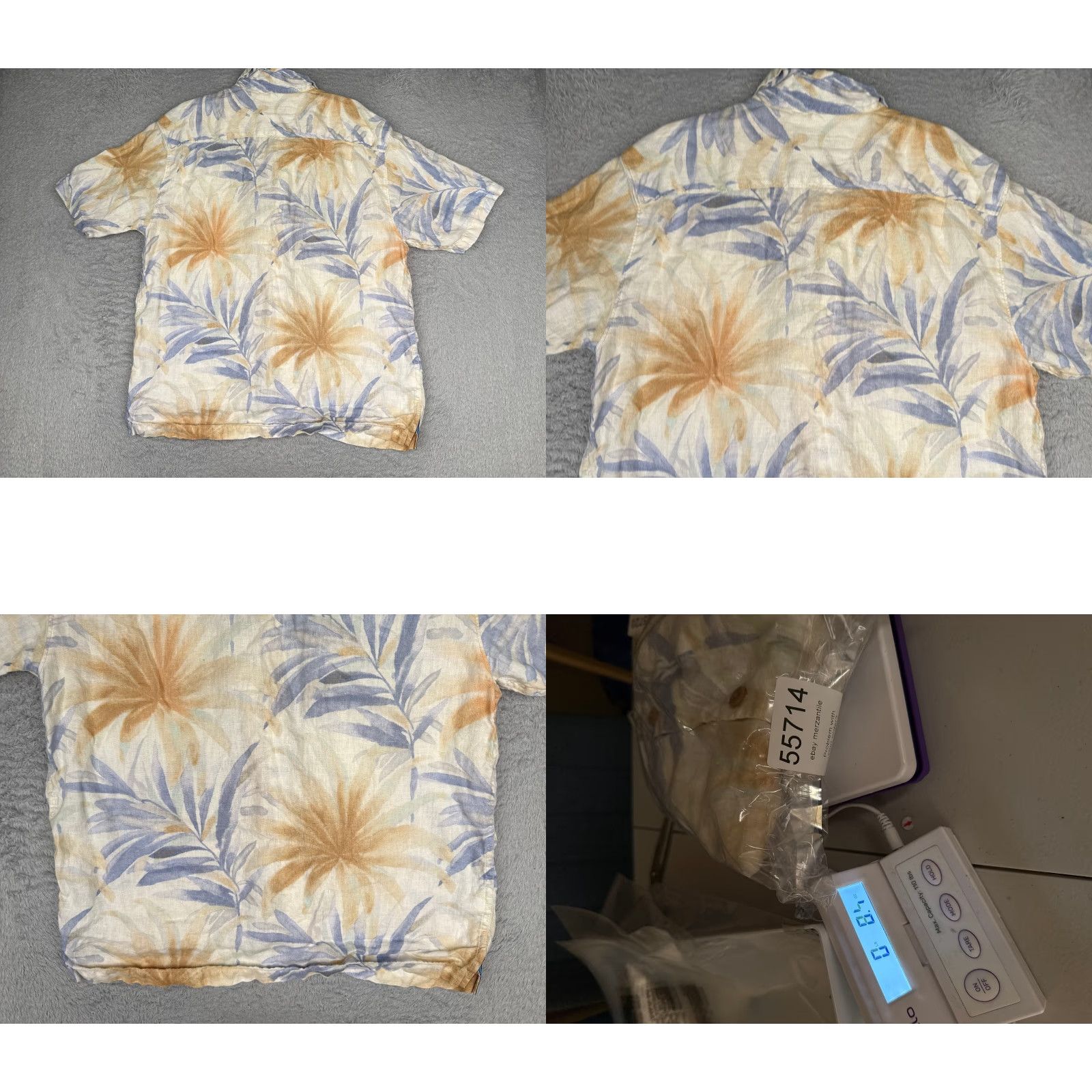Tommy Bahama Tommy Bahama Shirt Men Extra Large Ivory Floral 100% Linen Hawaiian Button Up (Relaxed) Size US XL / EU 56 / 4 - 9 Thumbnail
