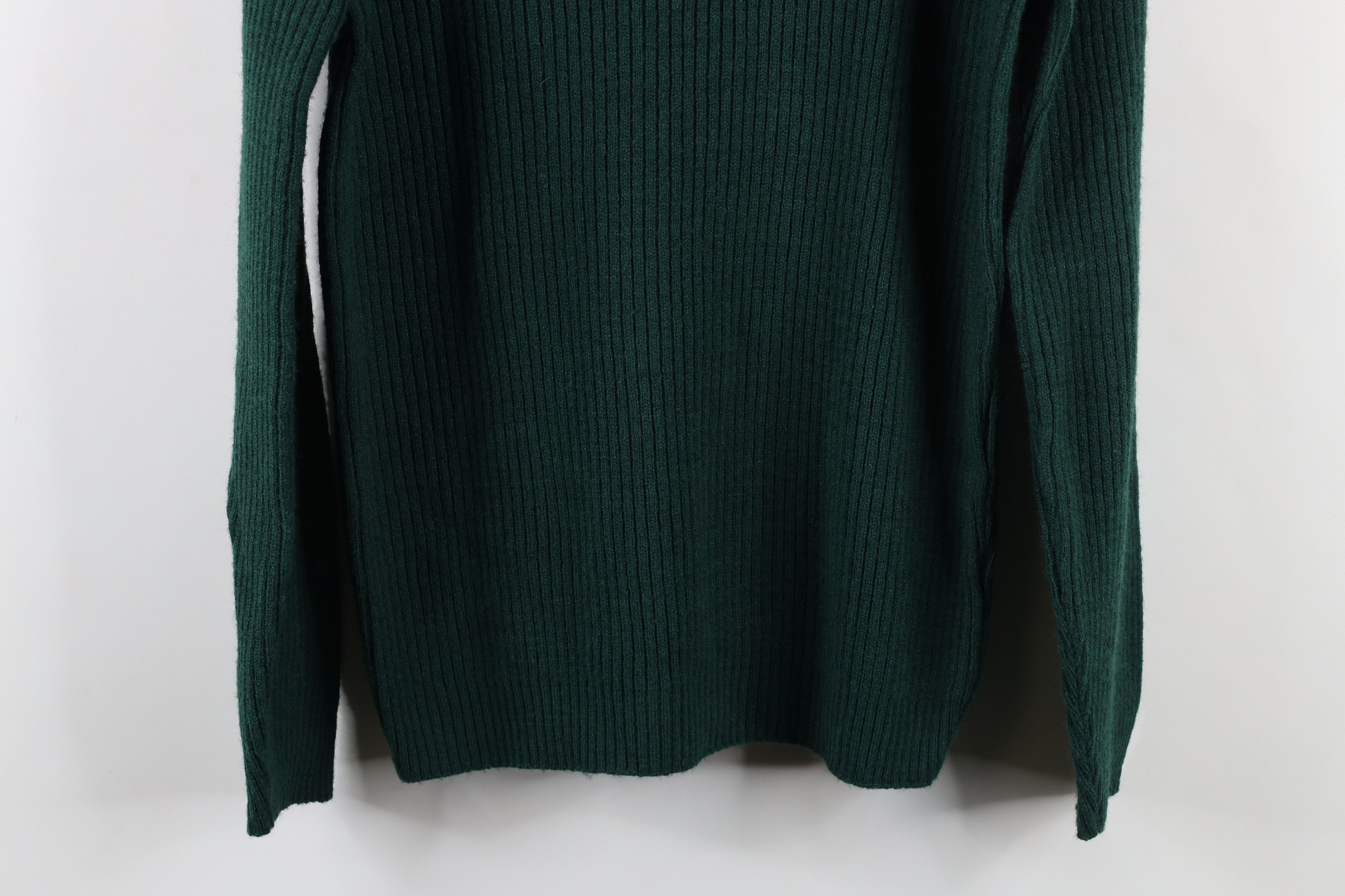 Vintage Vintage 70s Streetwear Ribbed Knit Turtleneck Sweater Green Size XL / US 12-14 / IT 48-50 - 7 Thumbnail