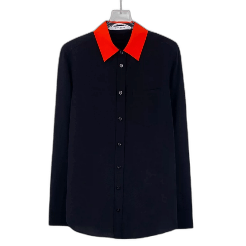 Givenchy Givenchy Givenchy Black Silk Long Sleeve Shirt -2507 Size US S / EU 44-46 / 1 - 1 Thumbnail