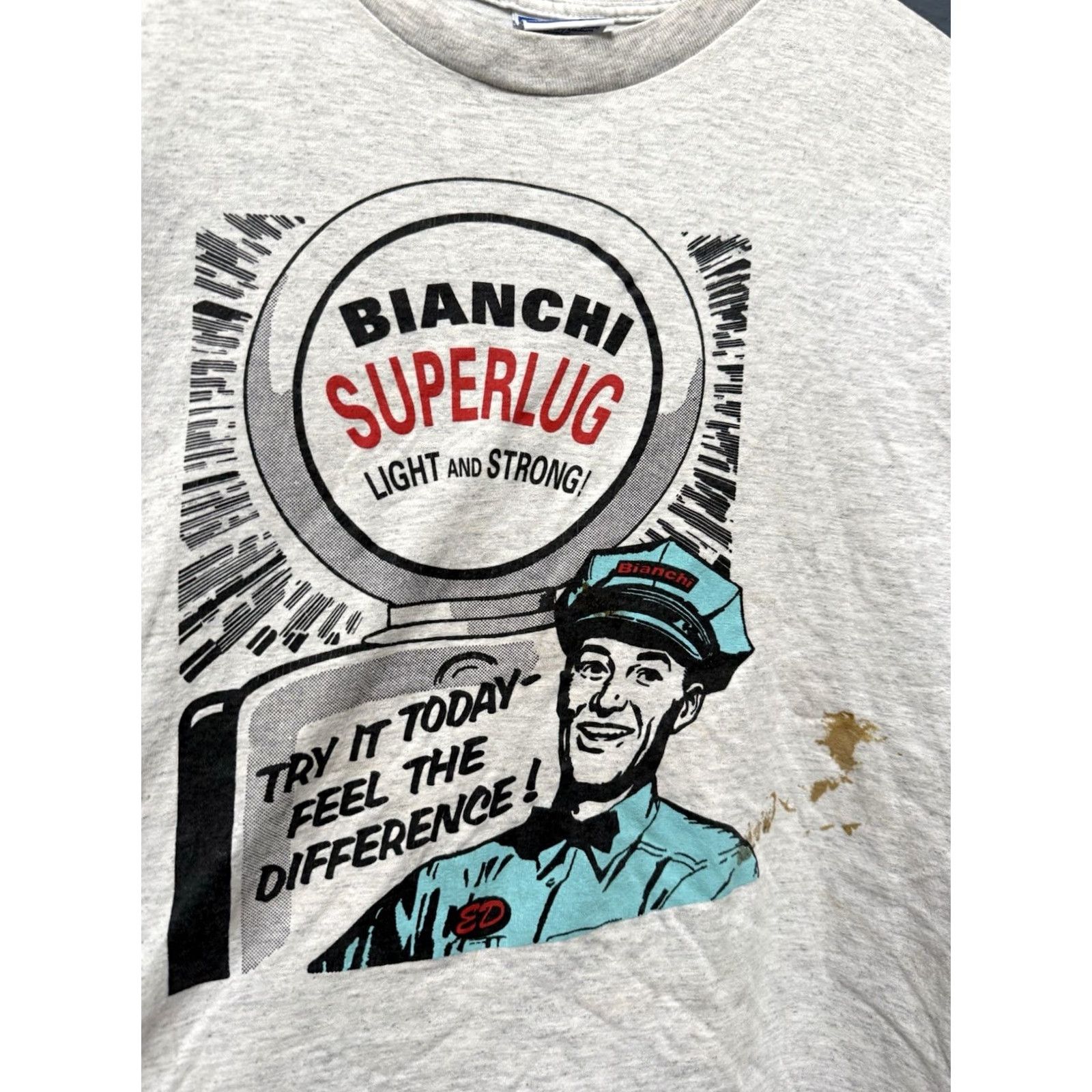 Vintage VINTAGE Allsport 90s Bianchi Superlug Bicycles Gray Tee Shirt XL Men Shirt Men's XL Gray 90s Size US XL / EU 56 / 4 - 4 Thumbnail
