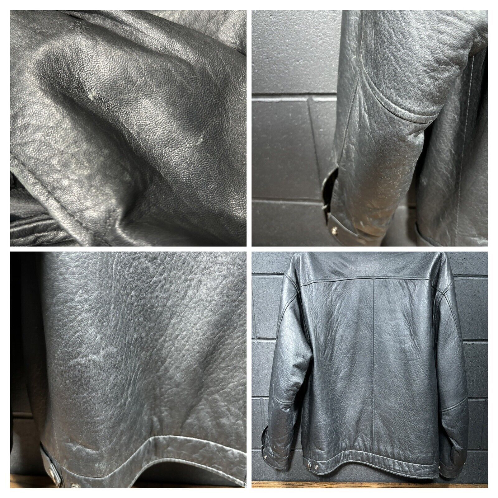 Other Men’s Genuine Leather Jacket Full Zip Black size Large Size US L / EU 52-54 / 3 - 3 Thumbnail
