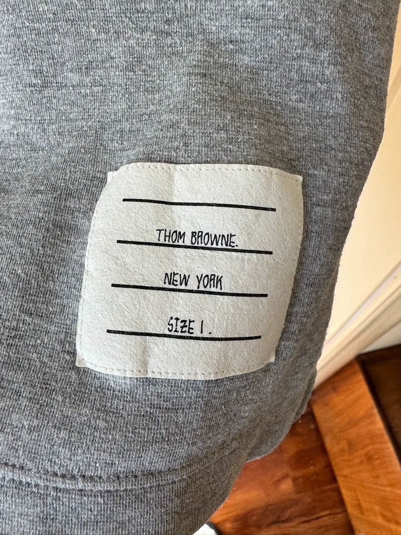 Thom Browne Thom browne Men's gray short-sleeved T-shirt 2504-Nextarrow Size US S / EU 44-46 / 1 - 5 Thumbnail