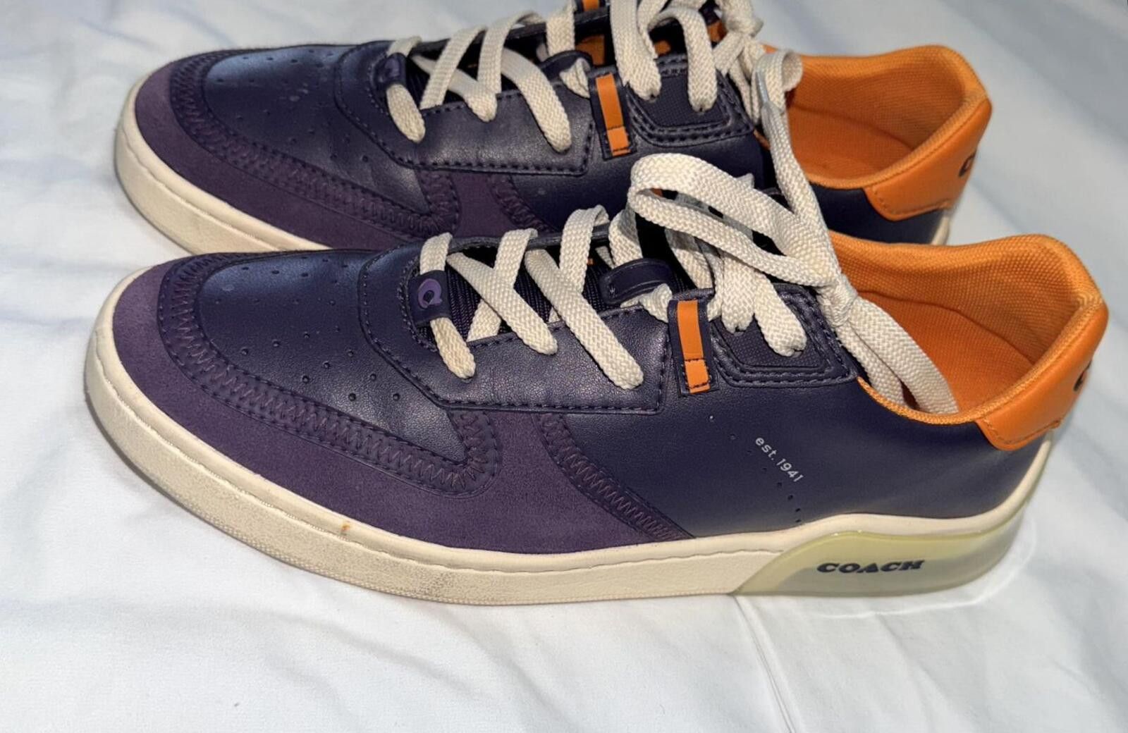 Coach Coach Mens Citysole Court Sneaker Purple/Orange Size 9 Size US 9 / EU 42 - 2 Thumbnail