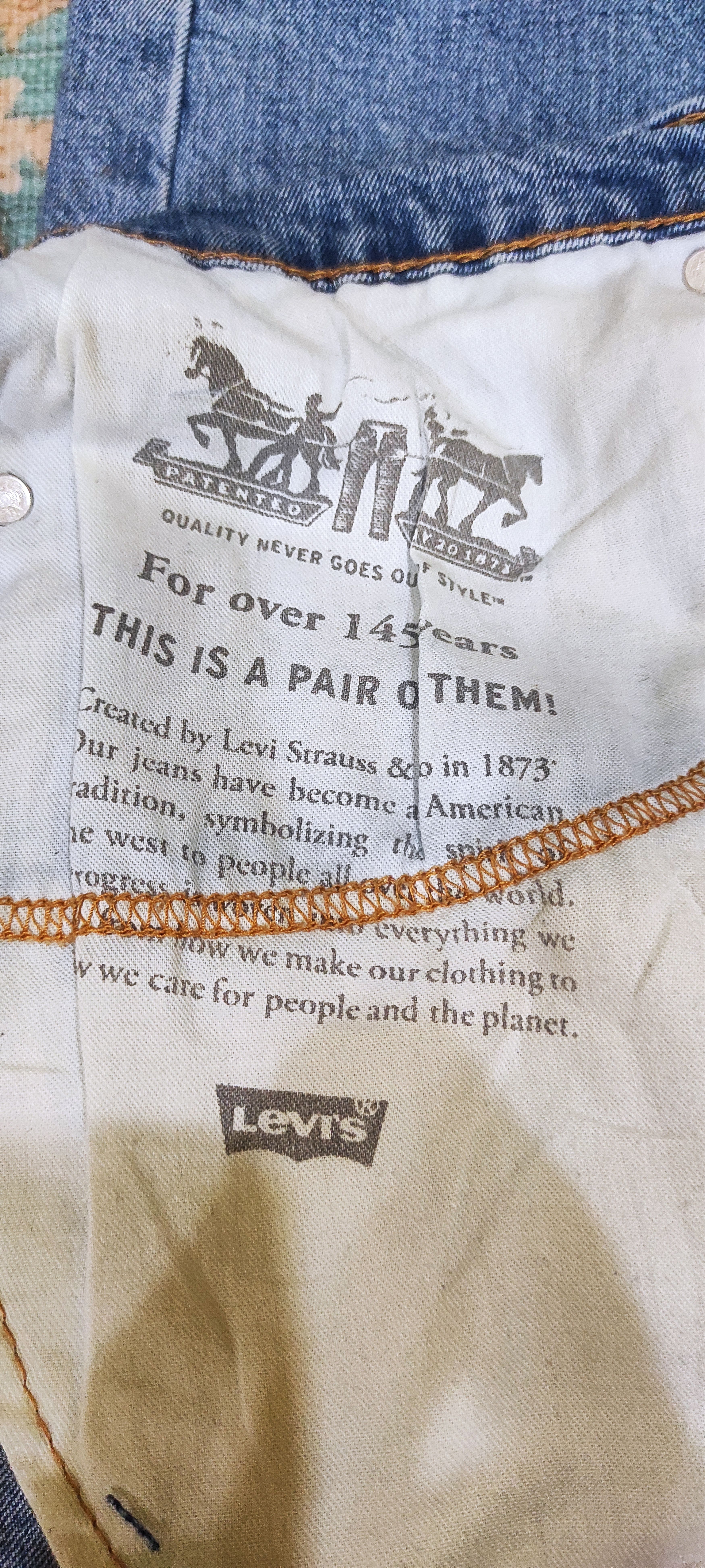 Levi's Levis Distressed Washed Denim Size US 42 / EU 58 - 10 Thumbnail