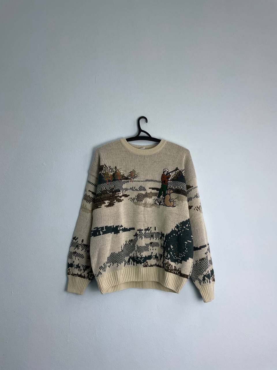 Vintage Avant Garde Hunting Sweater Size L Simply Splendid