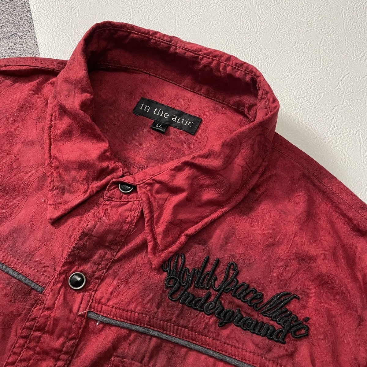 If Six Was Nine 🔥In The Attic y2k japanese punk paisley embroidery shirt Size US L / EU 52-54 / 3 - 4 Thumbnail