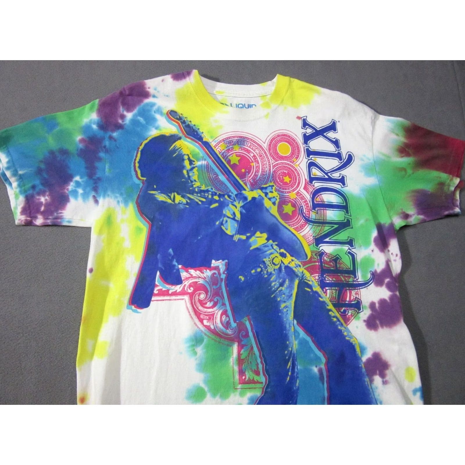 Liquid Blue Liquid Blue Jimi Hendrix Shirt Mens Large White Multicolor Dye Electric Ladyland Shirt Size US L / EU 52-54 / 3 - 3 Thumbnail